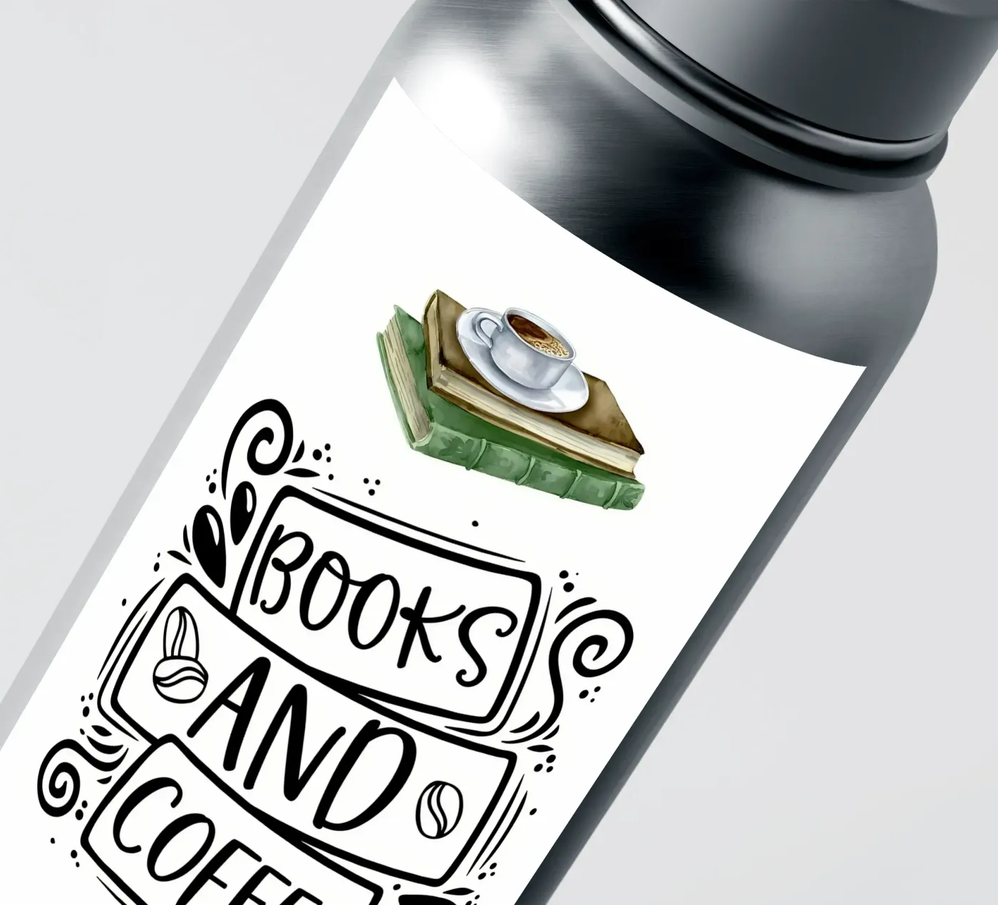 Bücher und Kaffee Sticker von Aiden Garcia