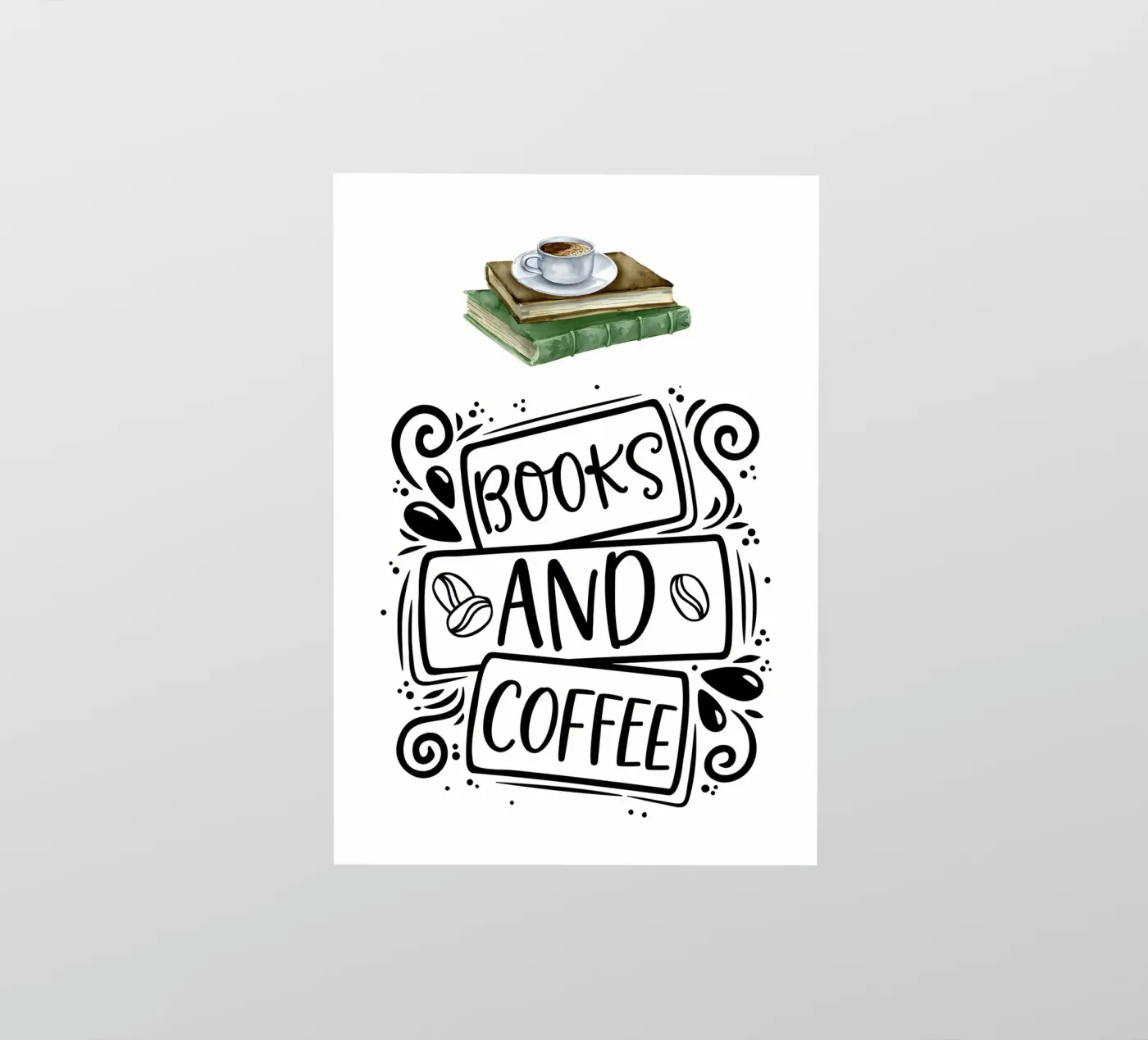 Bücher und Kaffee Sticker von Aiden Garcia