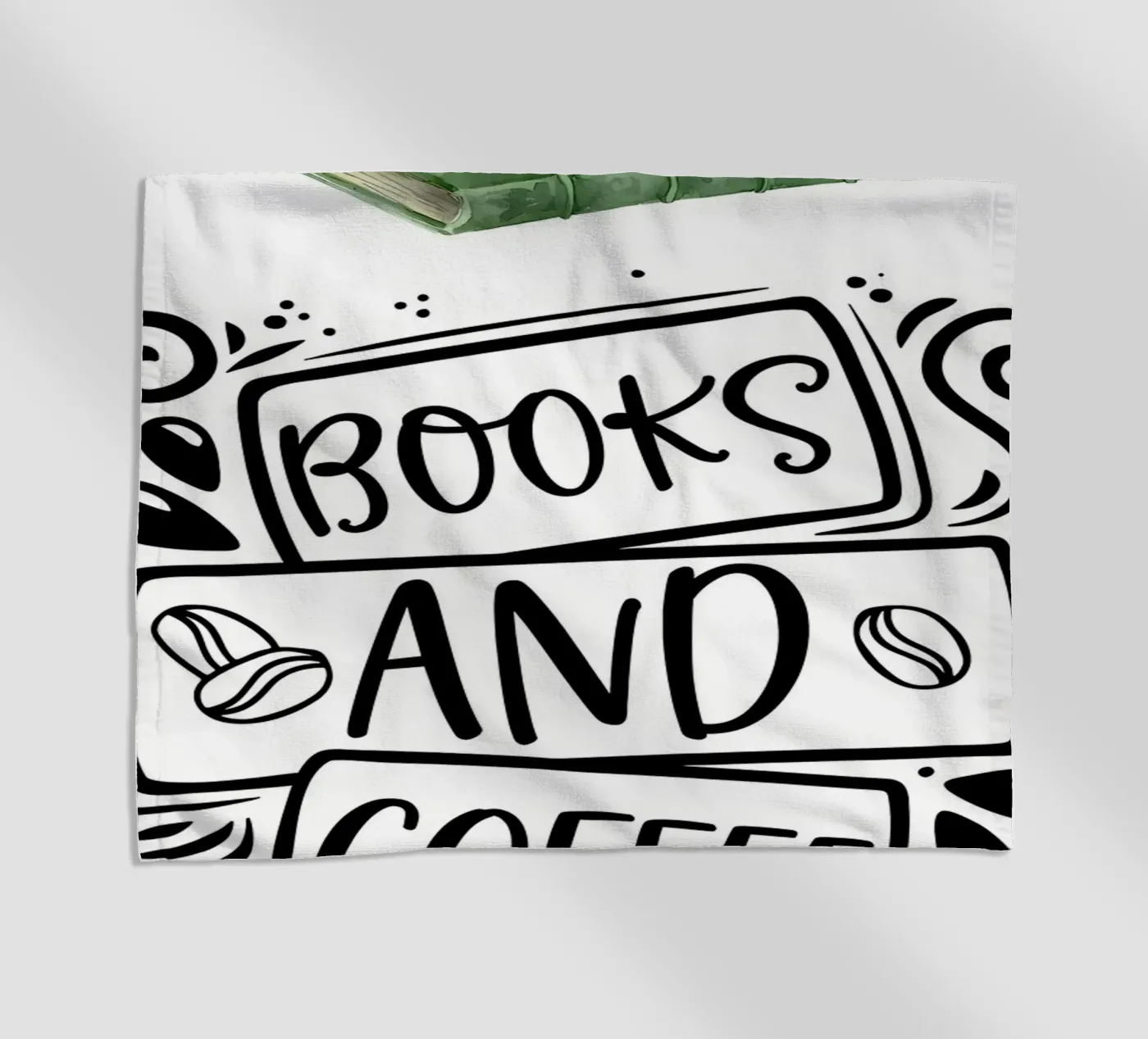 Books and Coffee strandhanddoek van Aiden Garcia