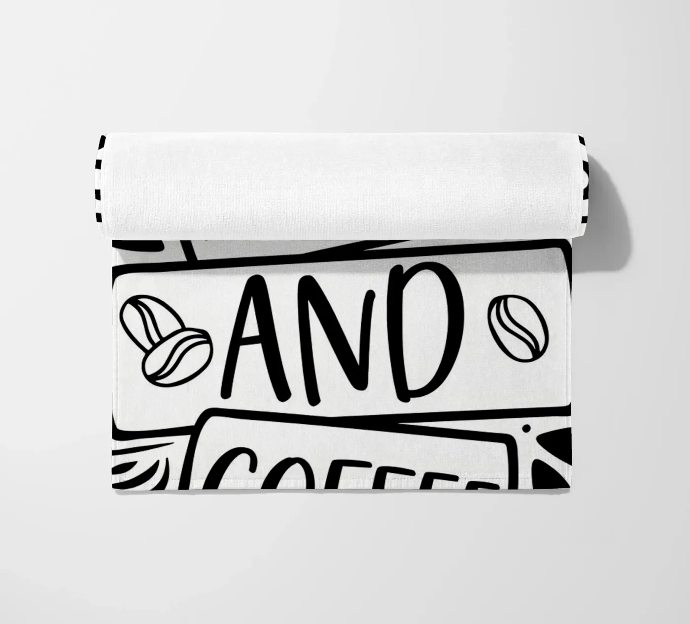 Books and Coffee strandhanddoek van Aiden Garcia