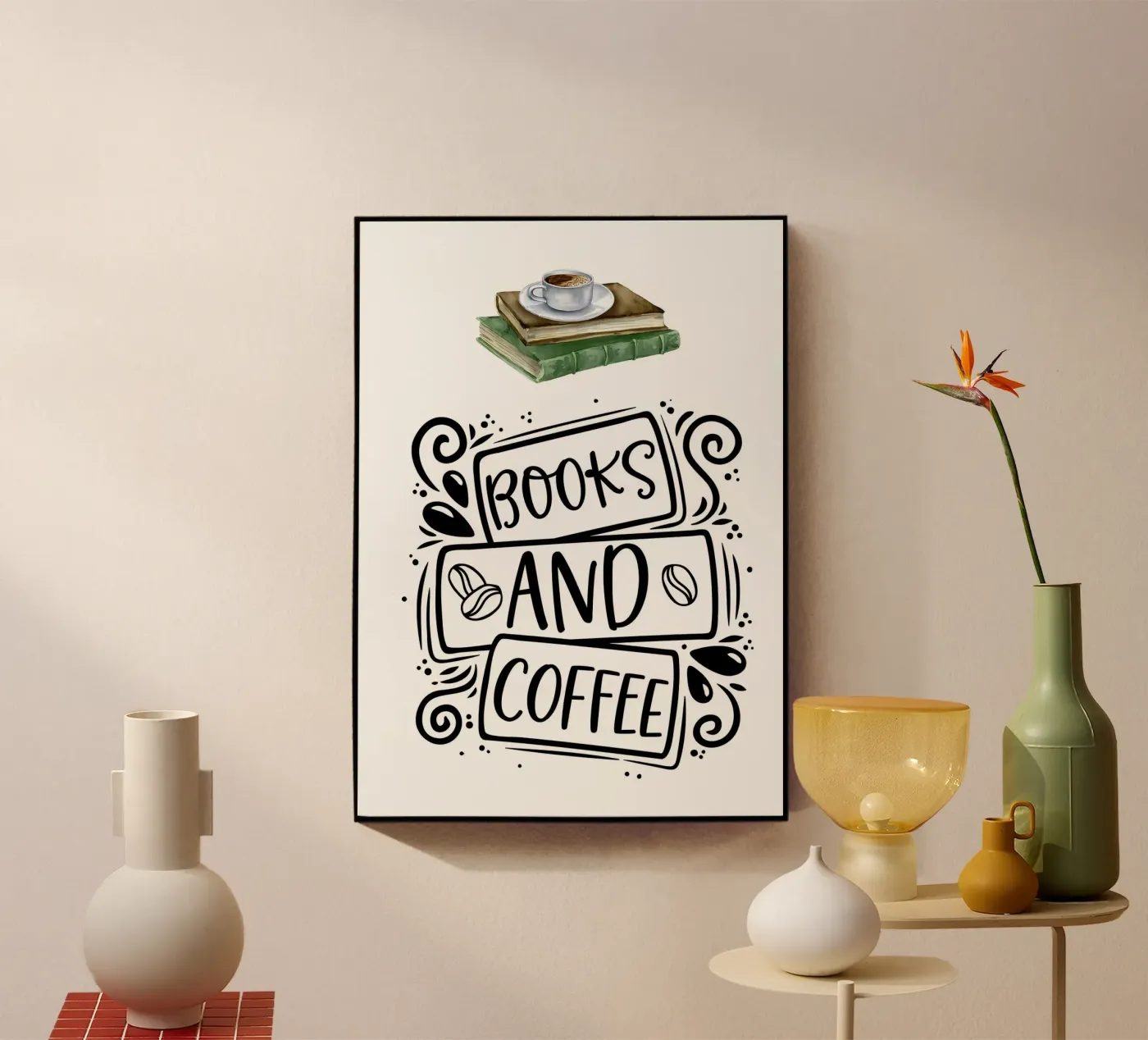 Bücher und Kaffee Acryl-Glas von Aiden Garcia