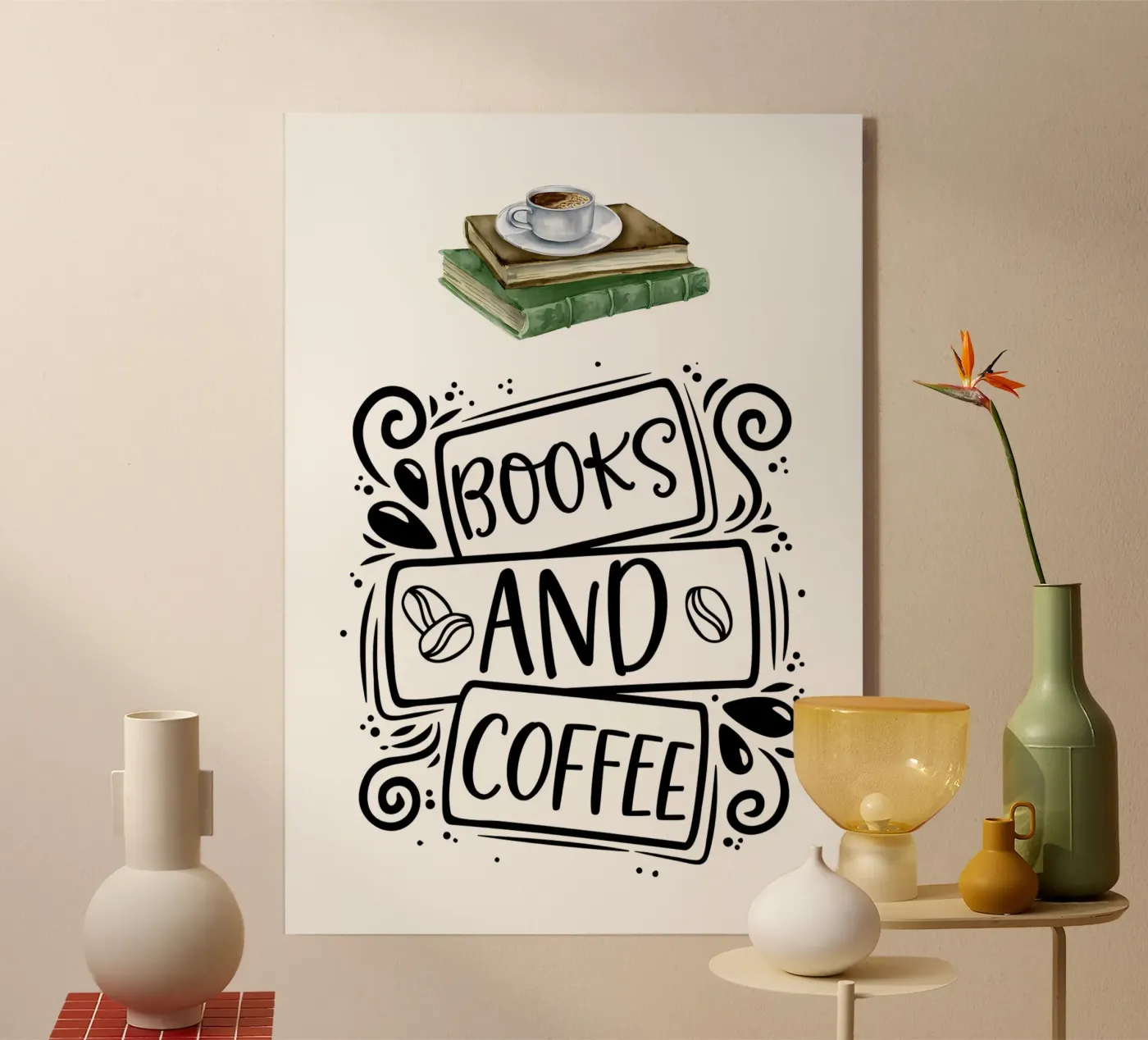Bücher und Kaffee Acryl-Glas von Aiden Garcia