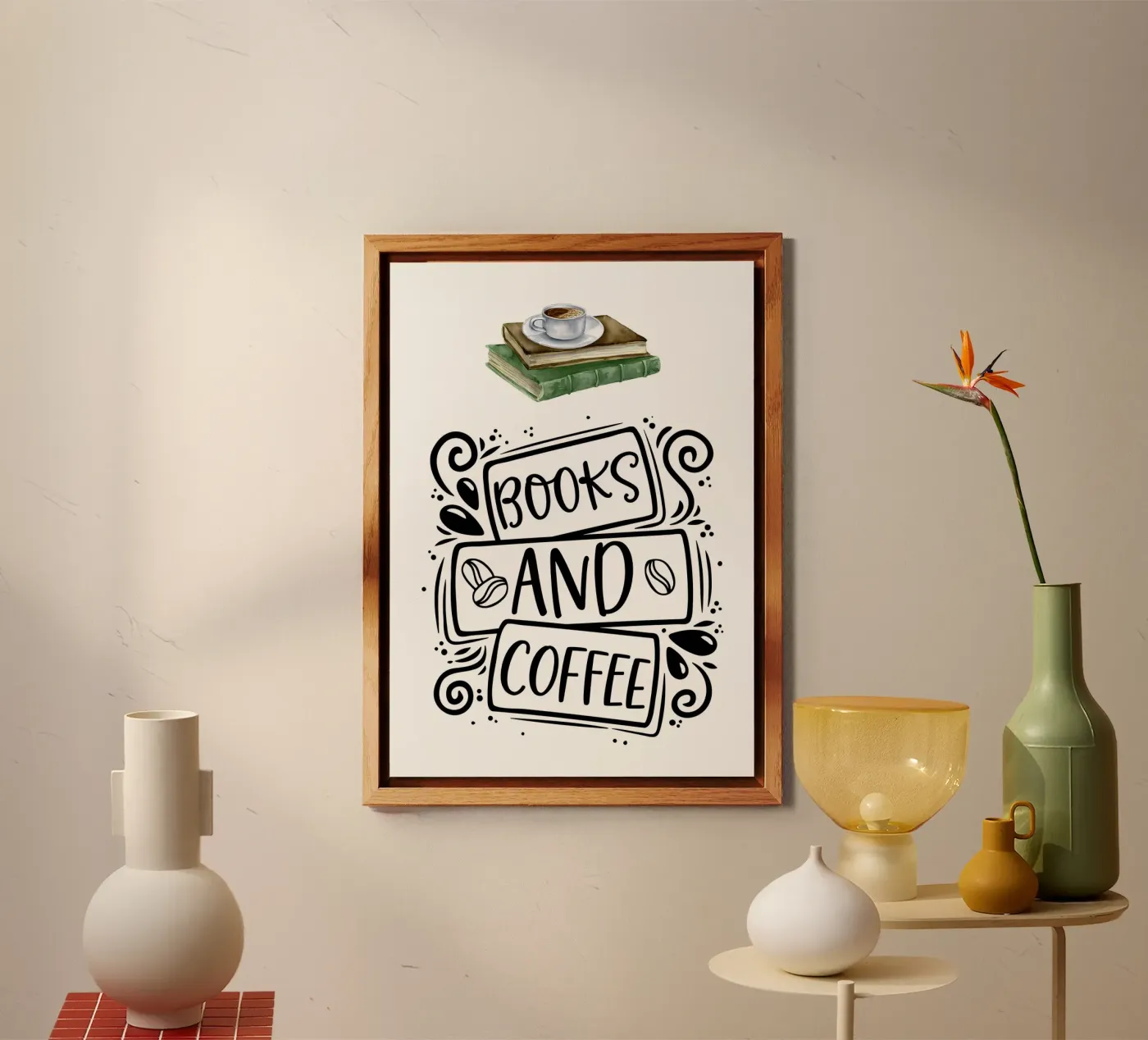 Books and Coffee forex-plaat van Aiden Garcia