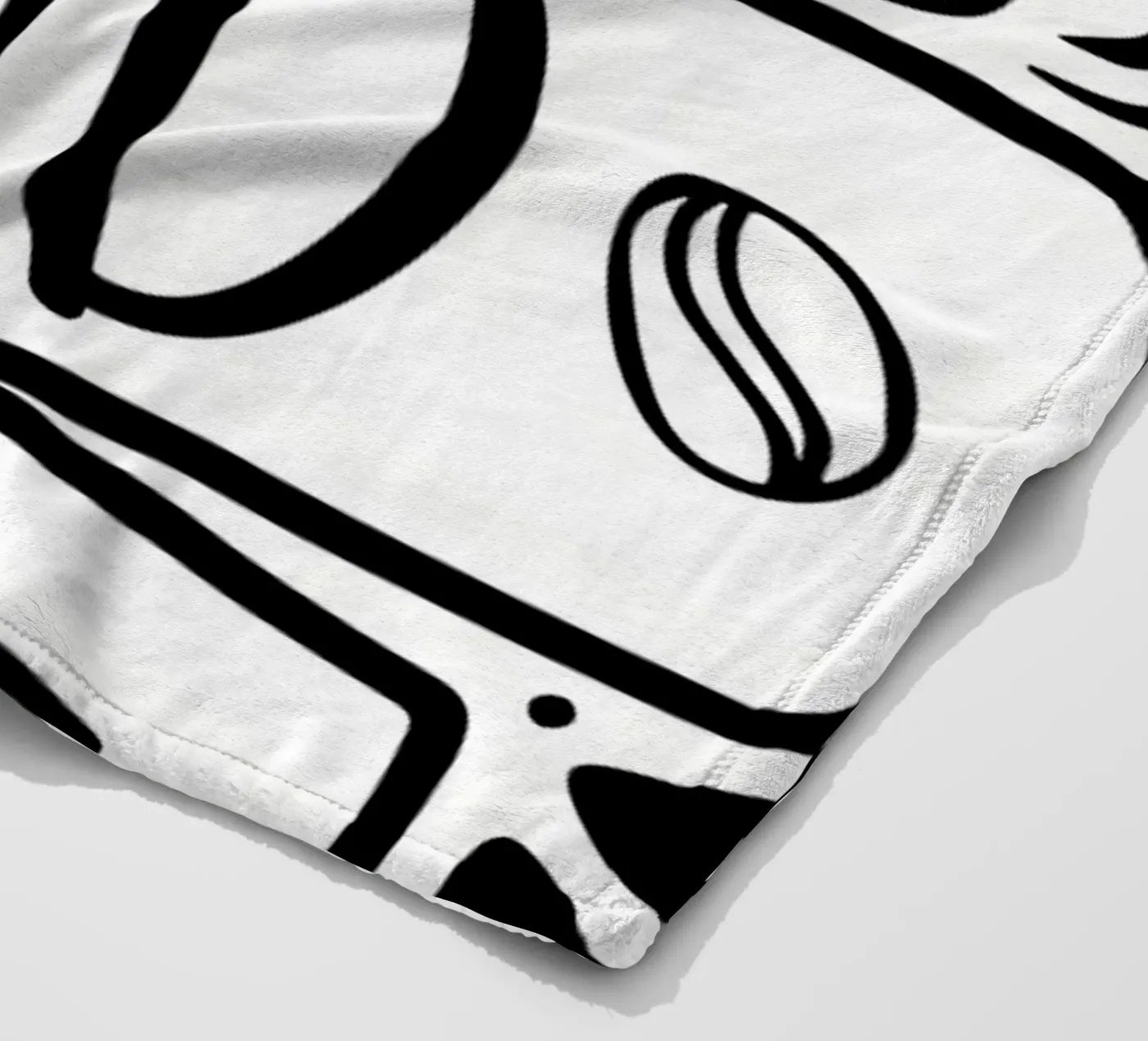 Books and Coffee fleece blanket by Aiden Garcia