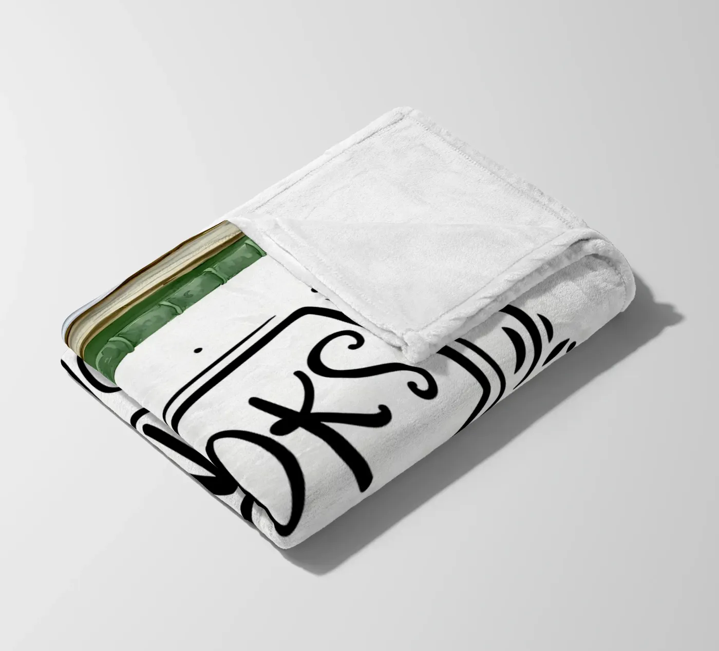 Books and Coffee fleece blanket by Aiden Garcia