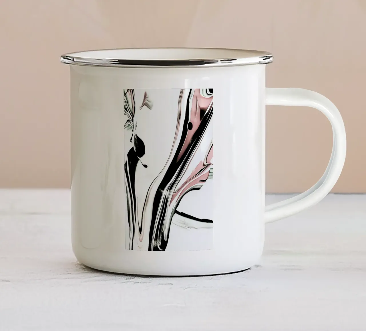 Abstract Blurry Pastels tazza in smalto da Babett Schultze