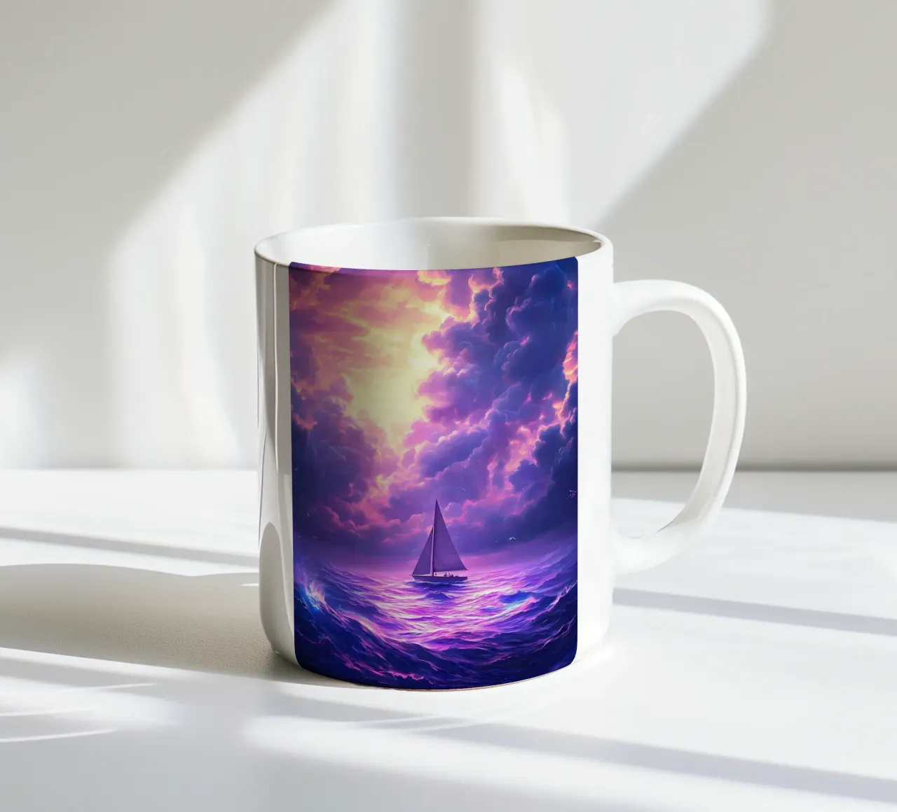 Barca a vela Viby tazza in ceramica da Bartosz Powalka
