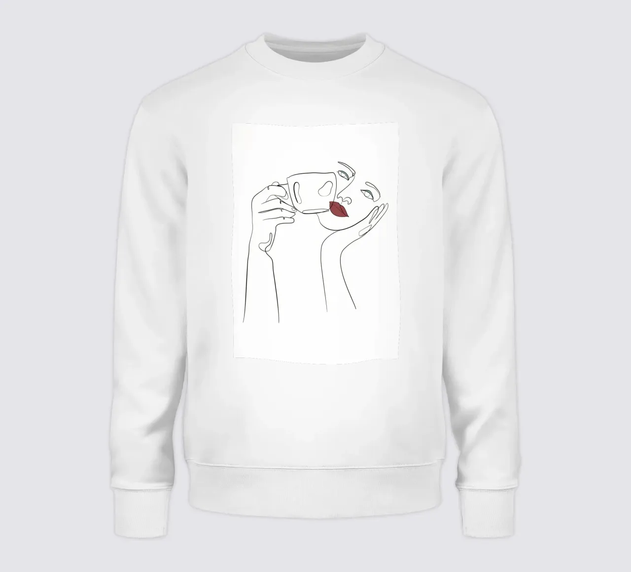 Donna con tazza di caffè in mano felpa da Aiden Garcia