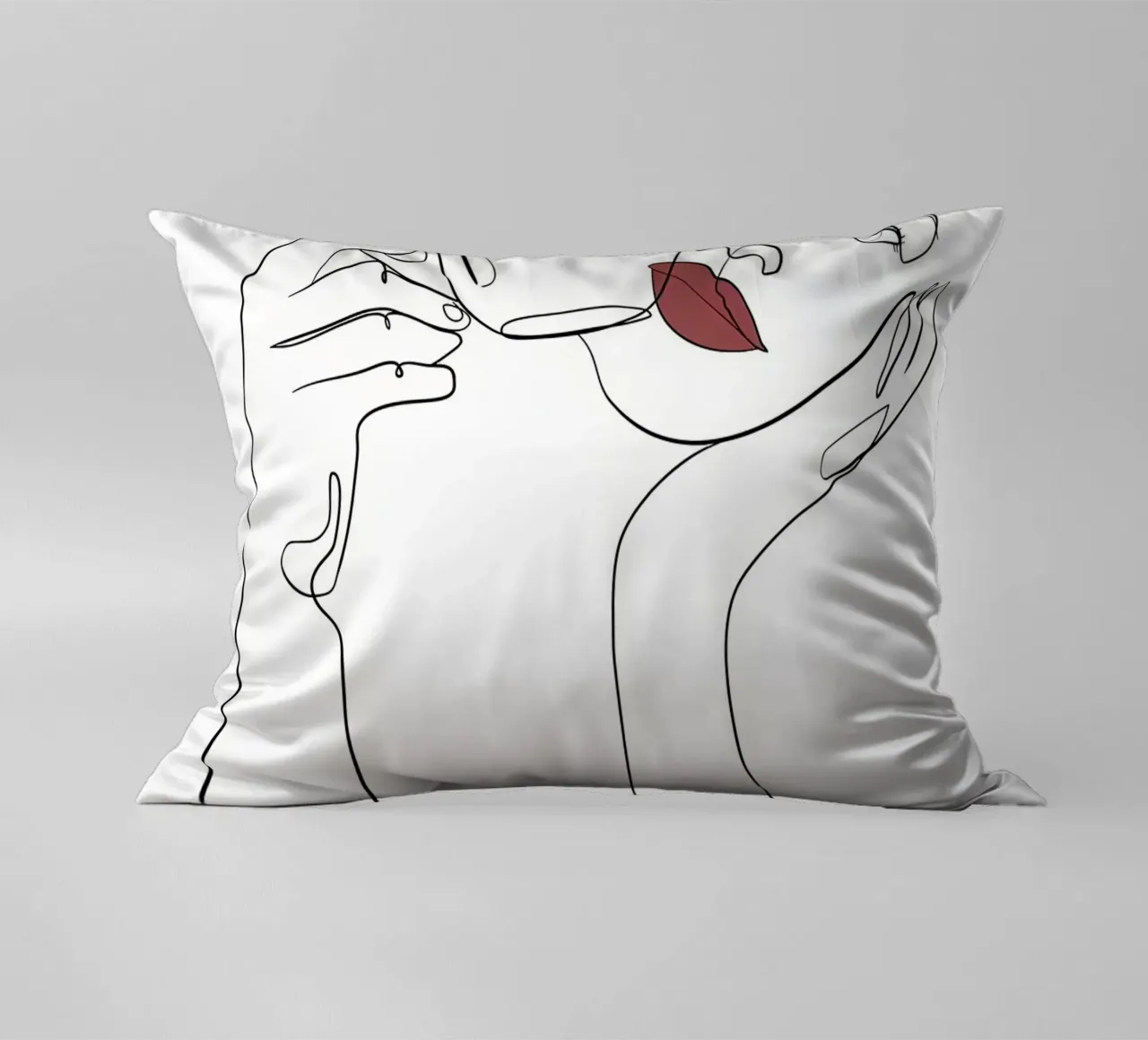 Donna con tazza di caffè in mano cuscino da Aiden Garcia