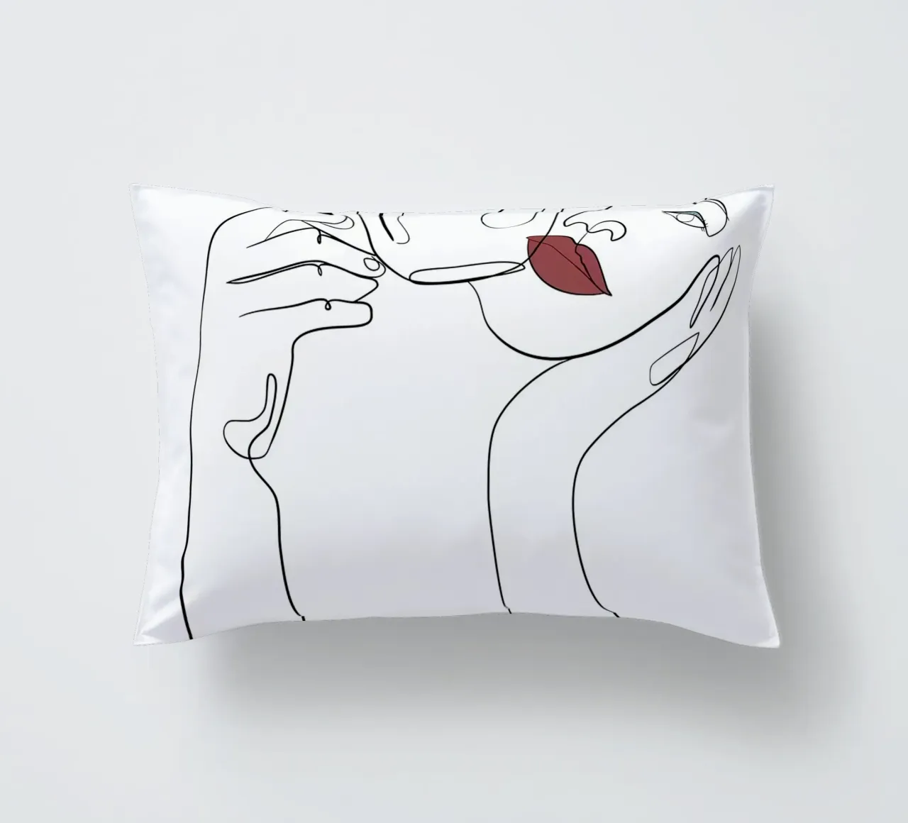 Donna con tazza di caffè in mano cuscino da Aiden Garcia