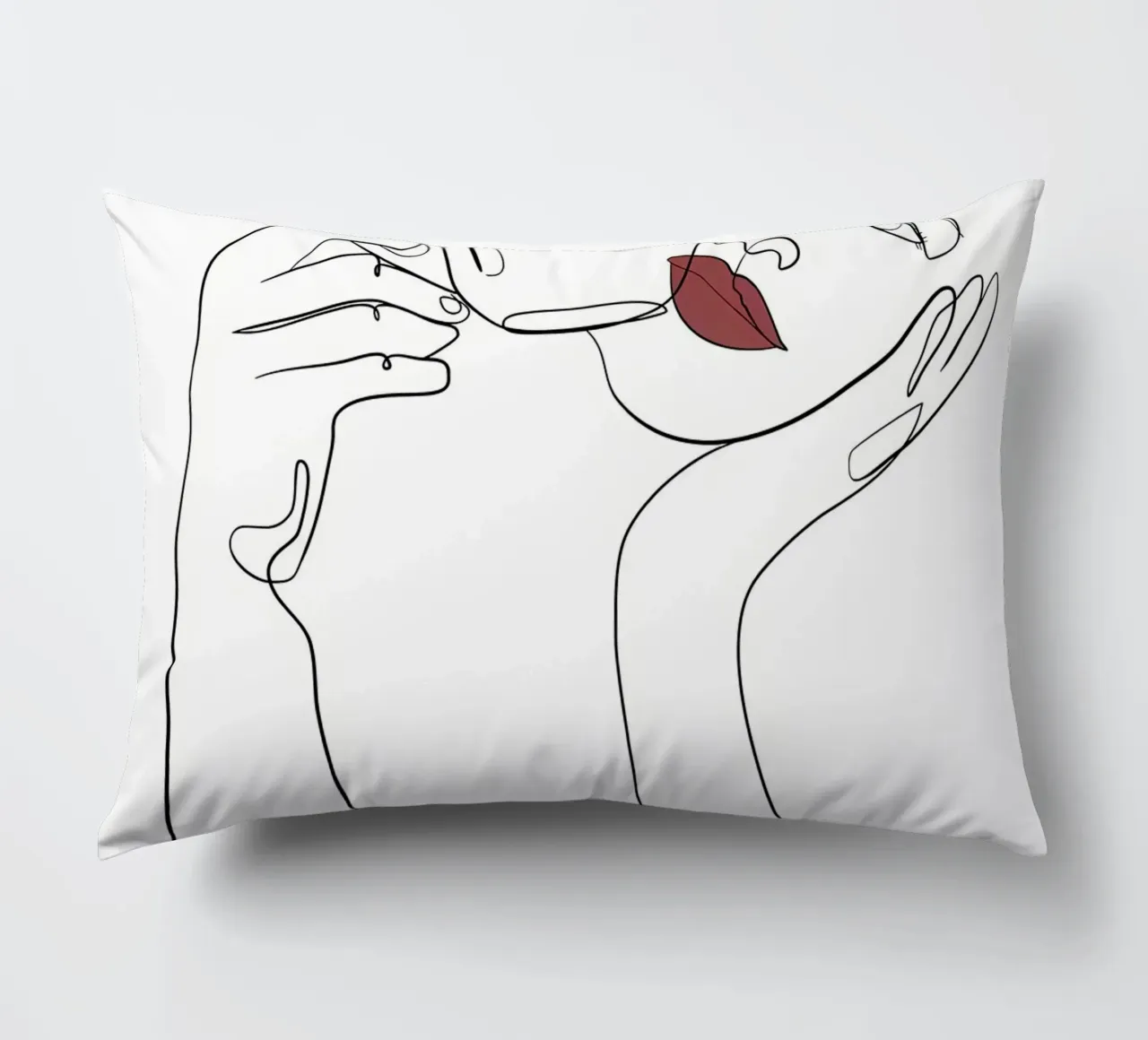 Donna con tazza di caffè in mano cuscino da Aiden Garcia