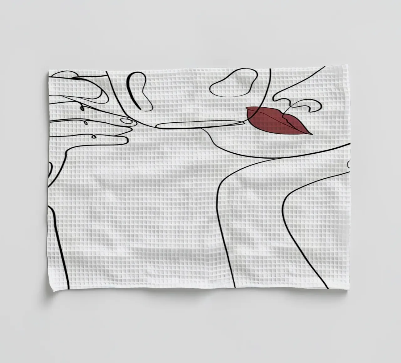 Donna con tazza di caffè in mano canovaccio da cucina da Aiden Garcia