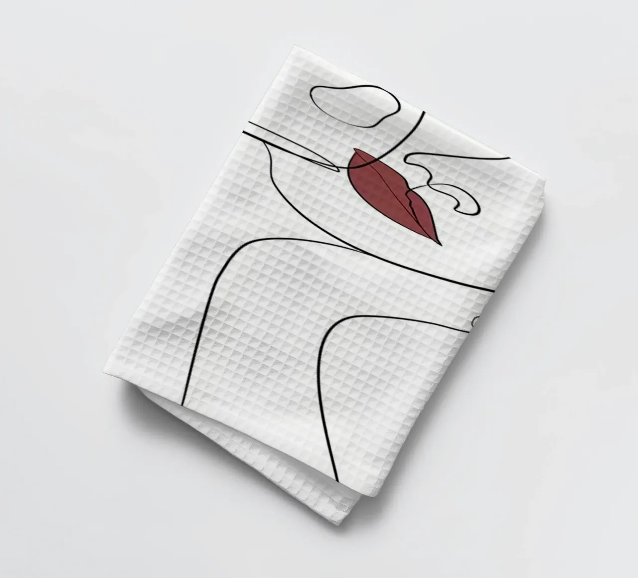 Donna con tazza di caffè in mano canovaccio da cucina da Aiden Garcia