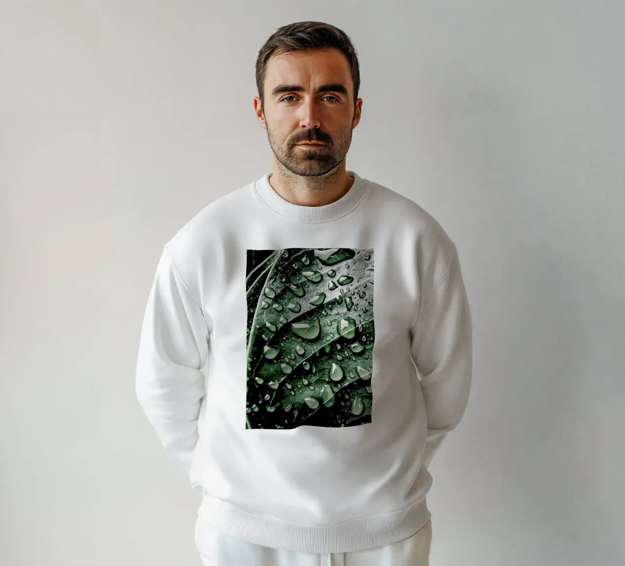 Droplets On Leaves sweatshirt van Flora & Fauna