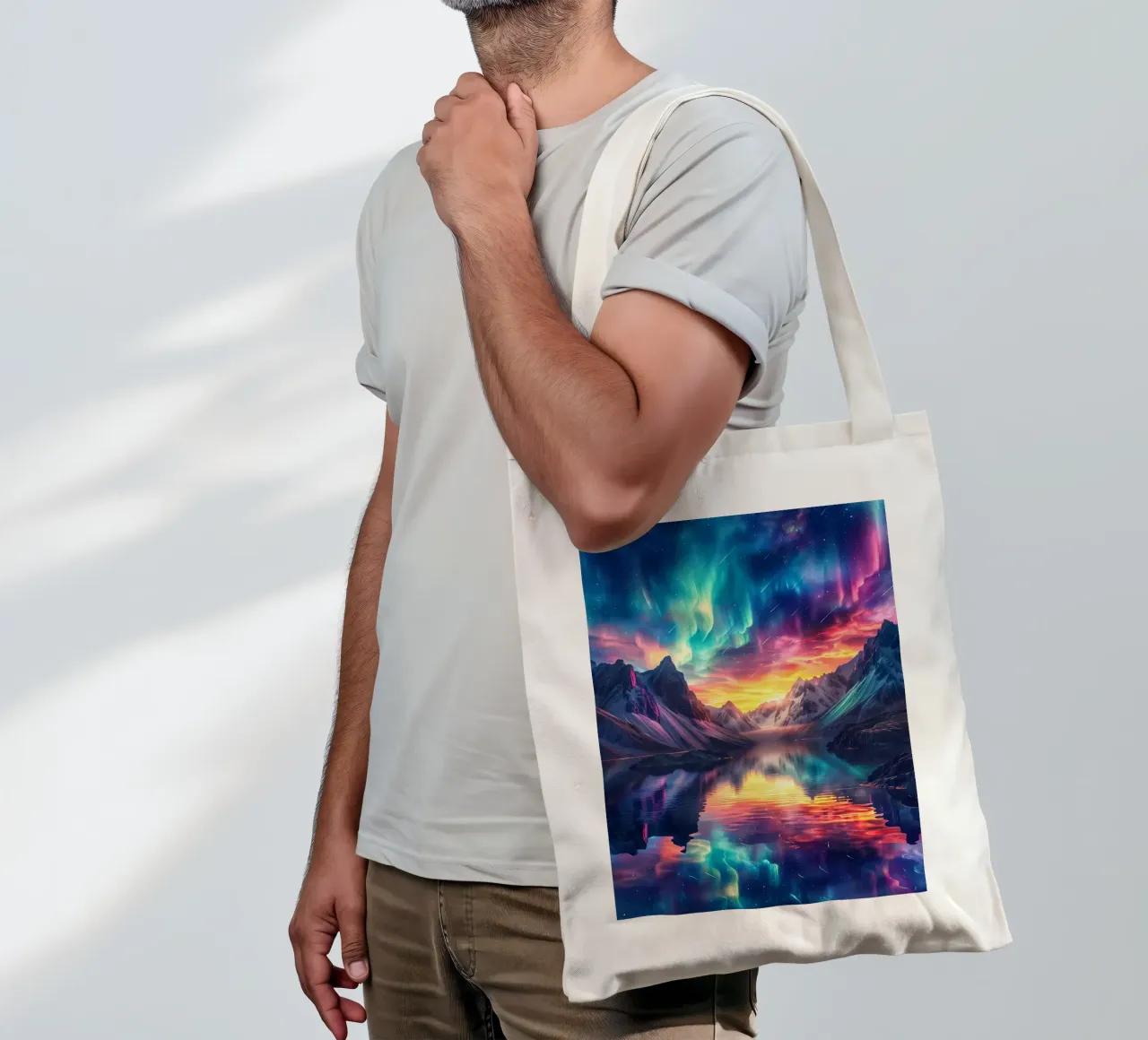 nature aurora borealis borsa in juta da Matthew Katz