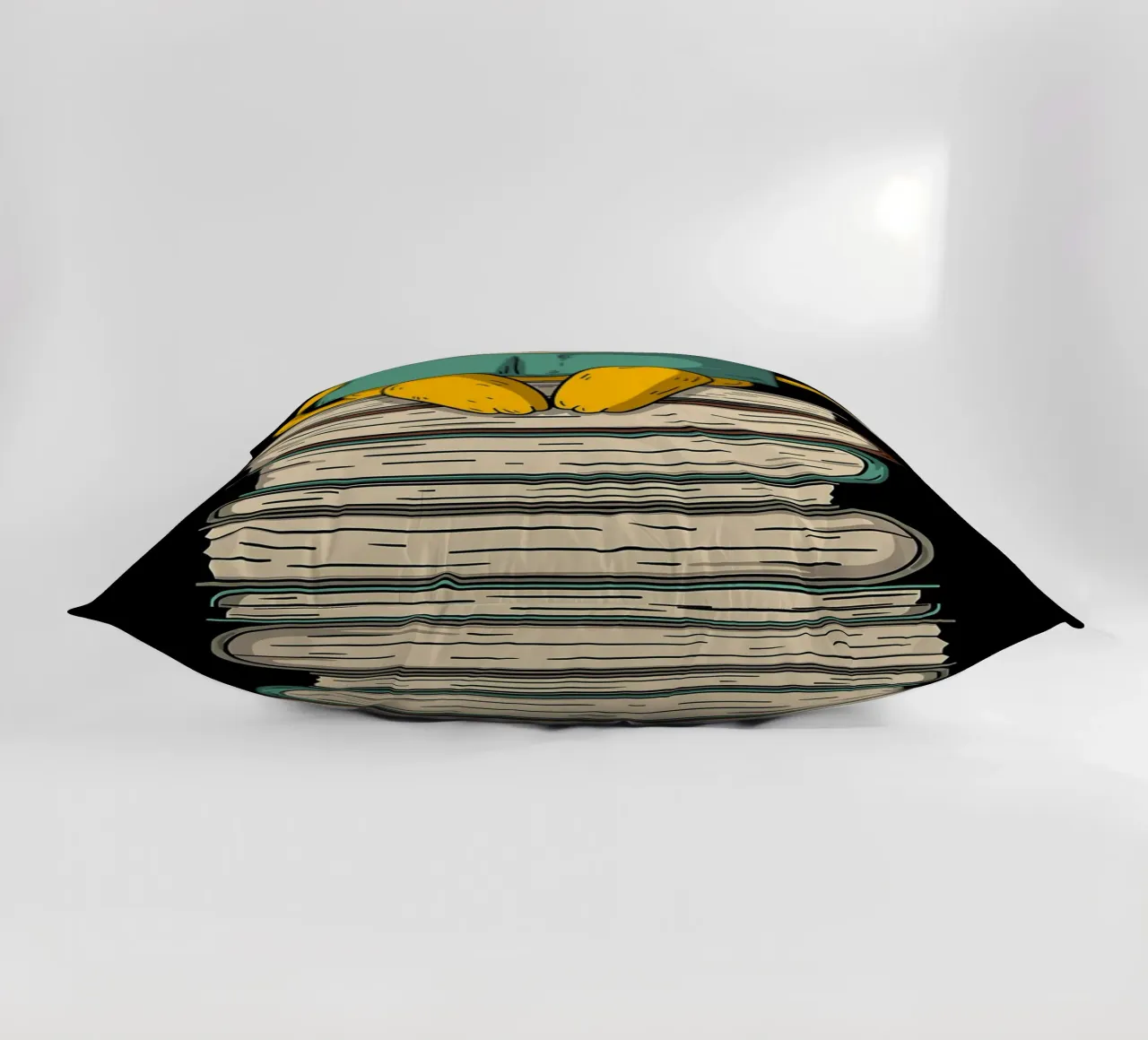 Funny Cat Reading Book Art decorative cushion by Aiden Garcia