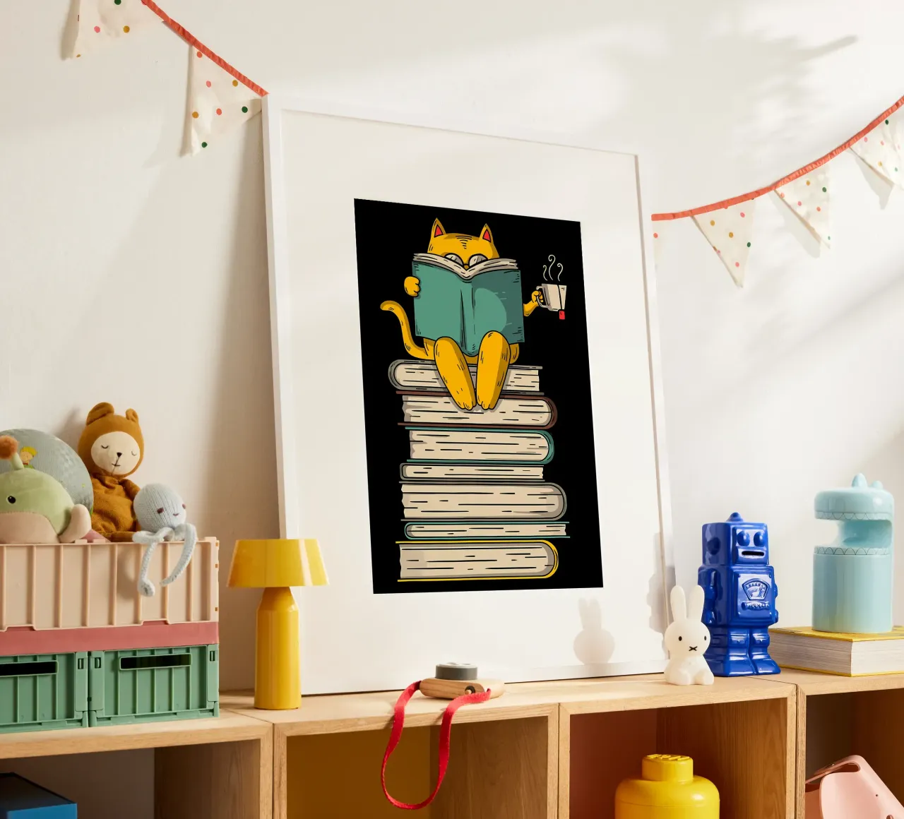 Funny Cat Reading Book Art hahnemühle by Aiden Garcia