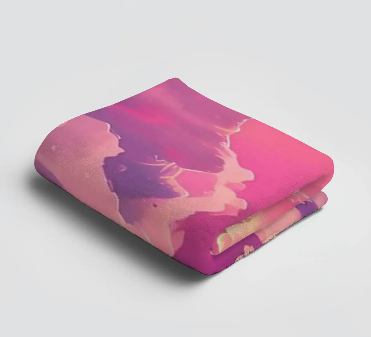 Sunset Sailing Pink Clouds towel by Bartosz Powalka