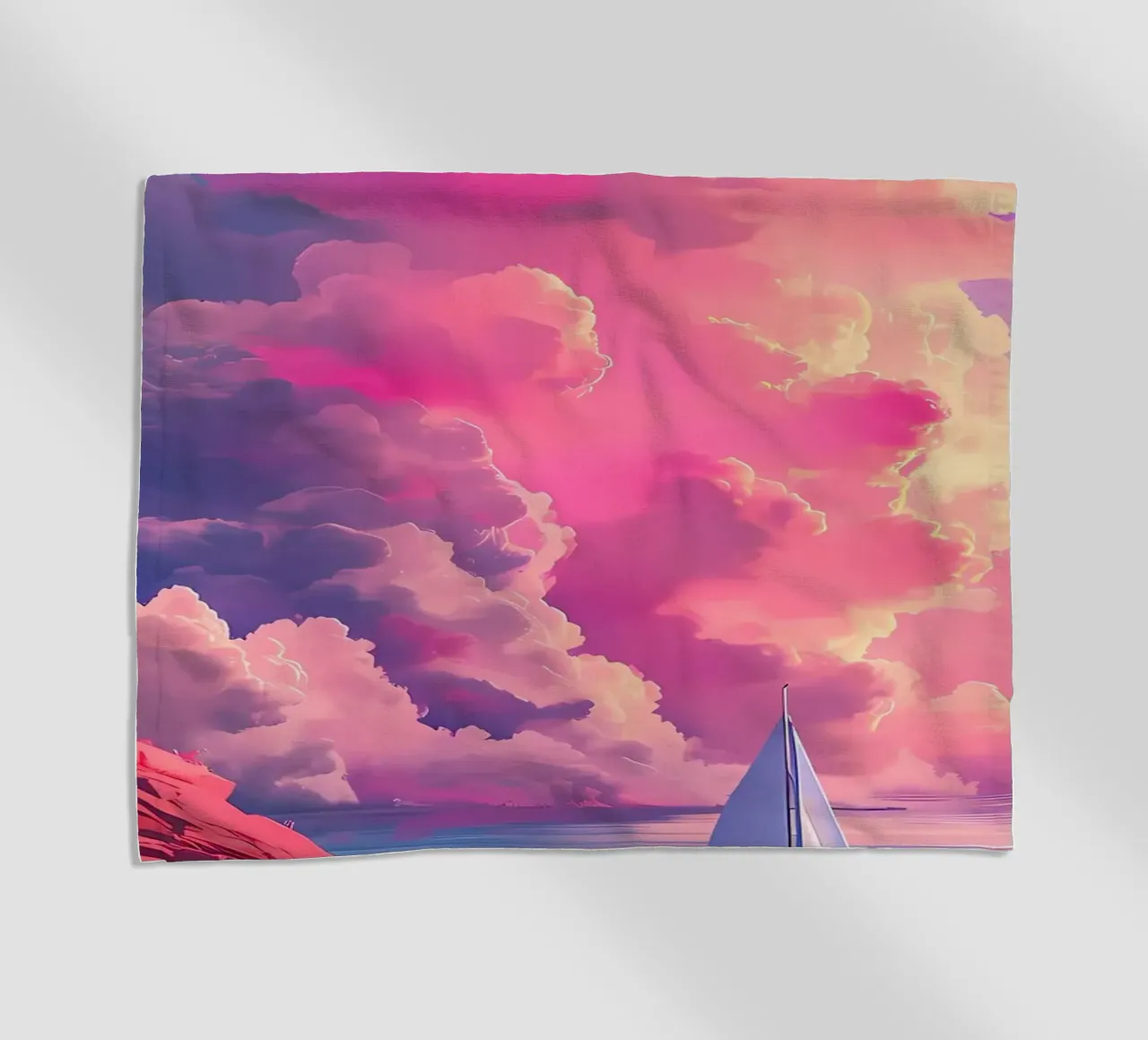 Tramonto a vela Nuvole rosa telo mare da Bartosz Powalka