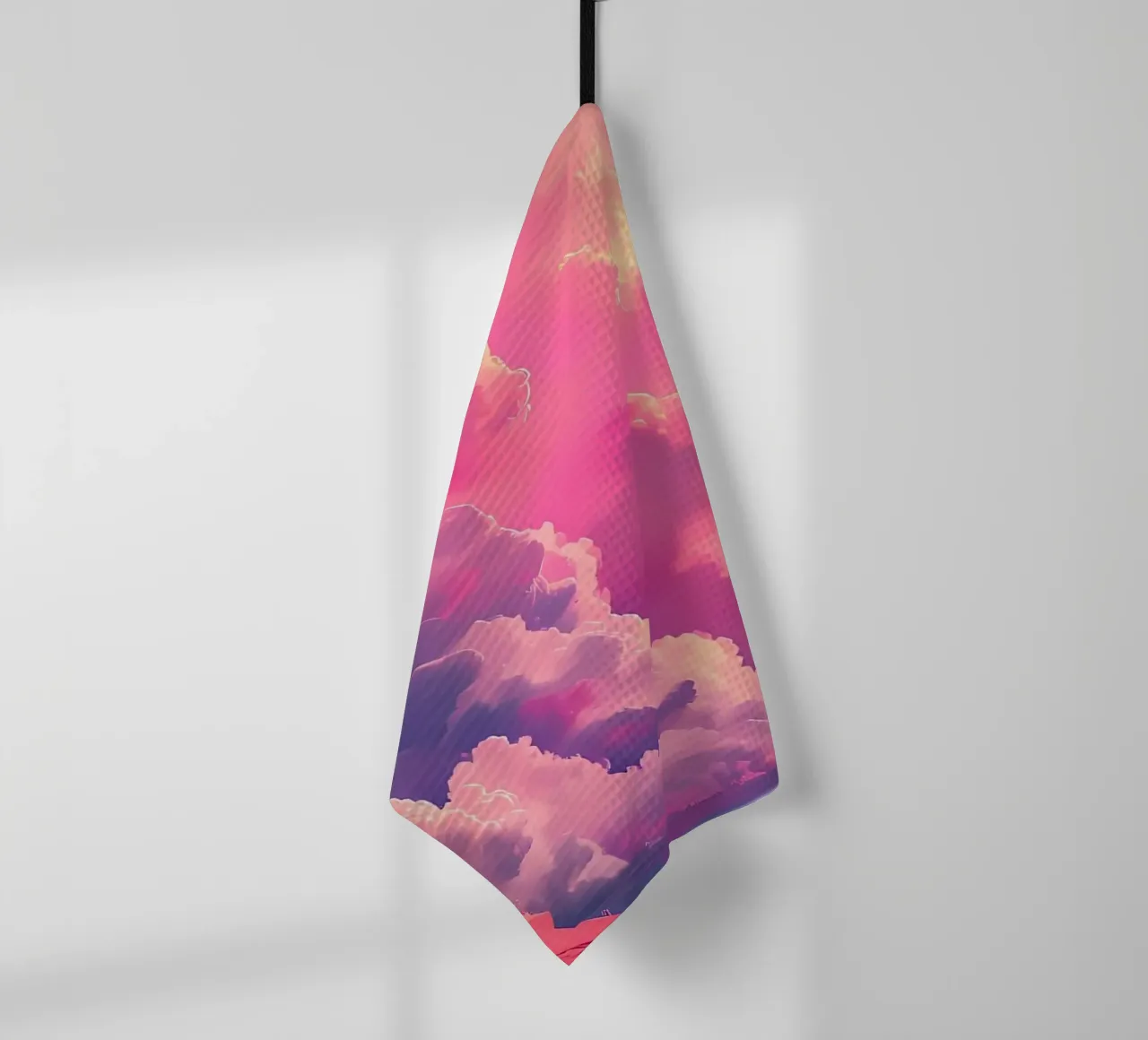 Tramonto a vela Nuvole rosa canovaccio da cucina da Bartosz Powalka