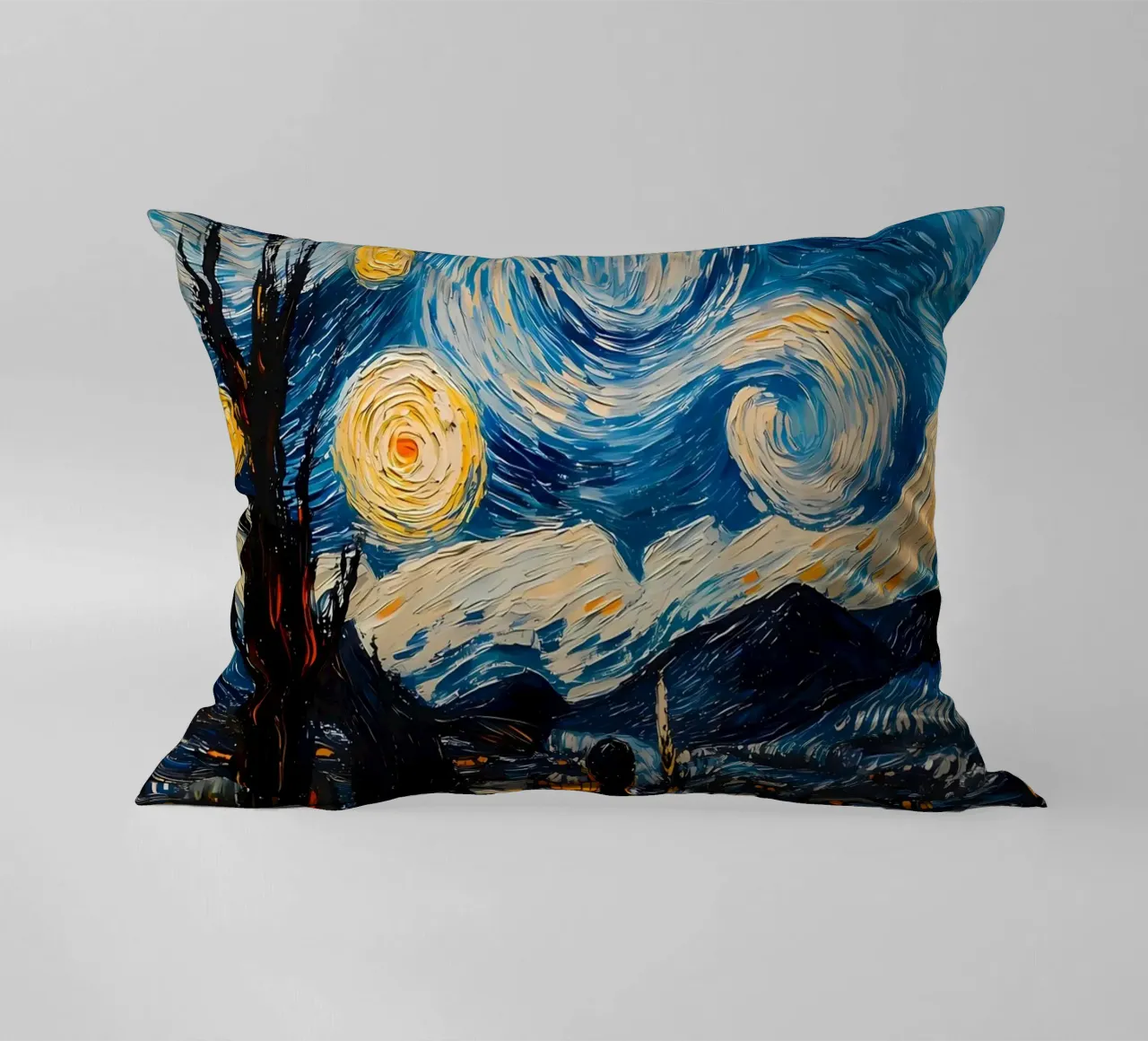 Starry Night Painting decorative cushion by Adrian Patel