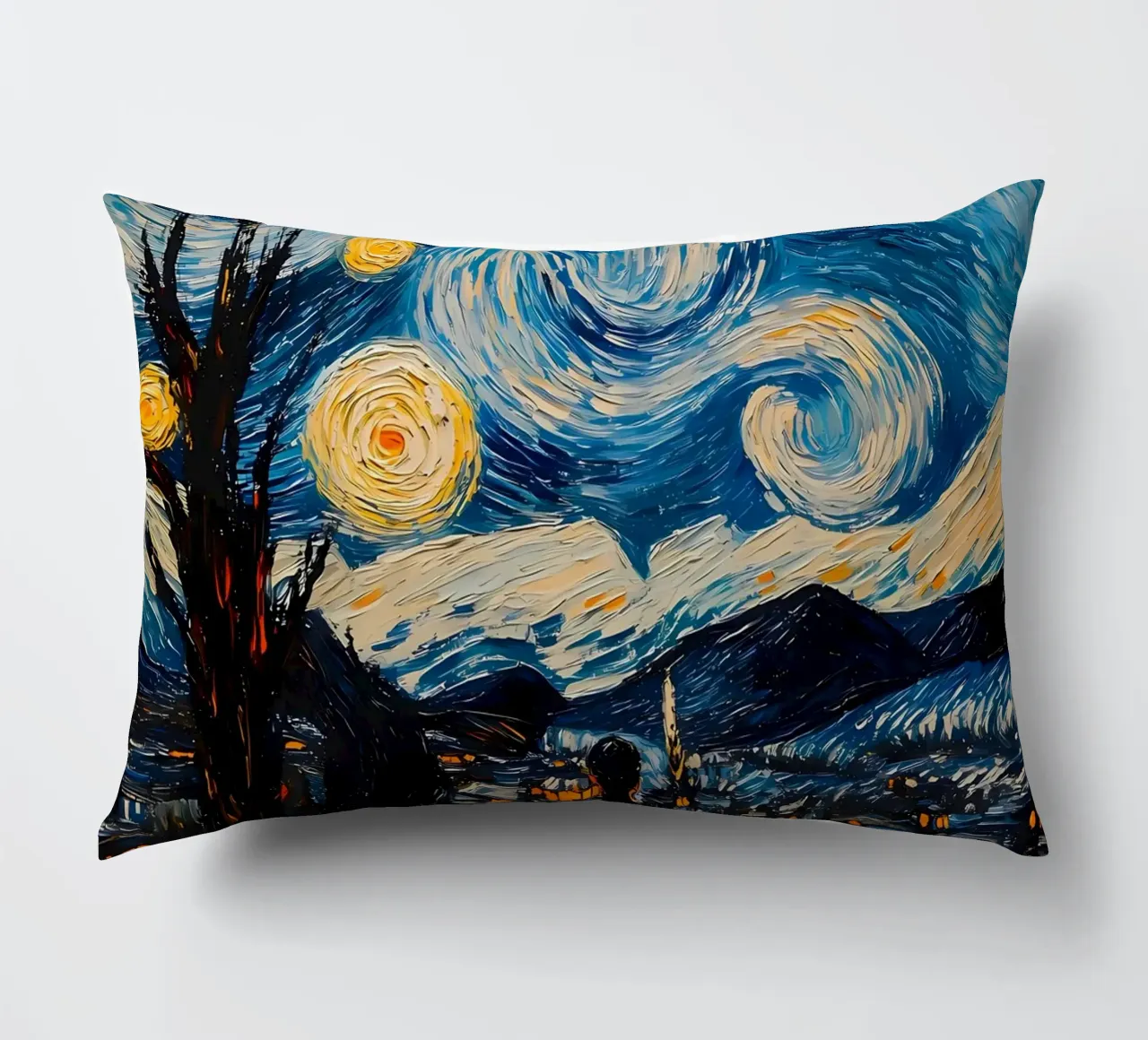 Starry Night Painting decorative cushion by Adrian Patel