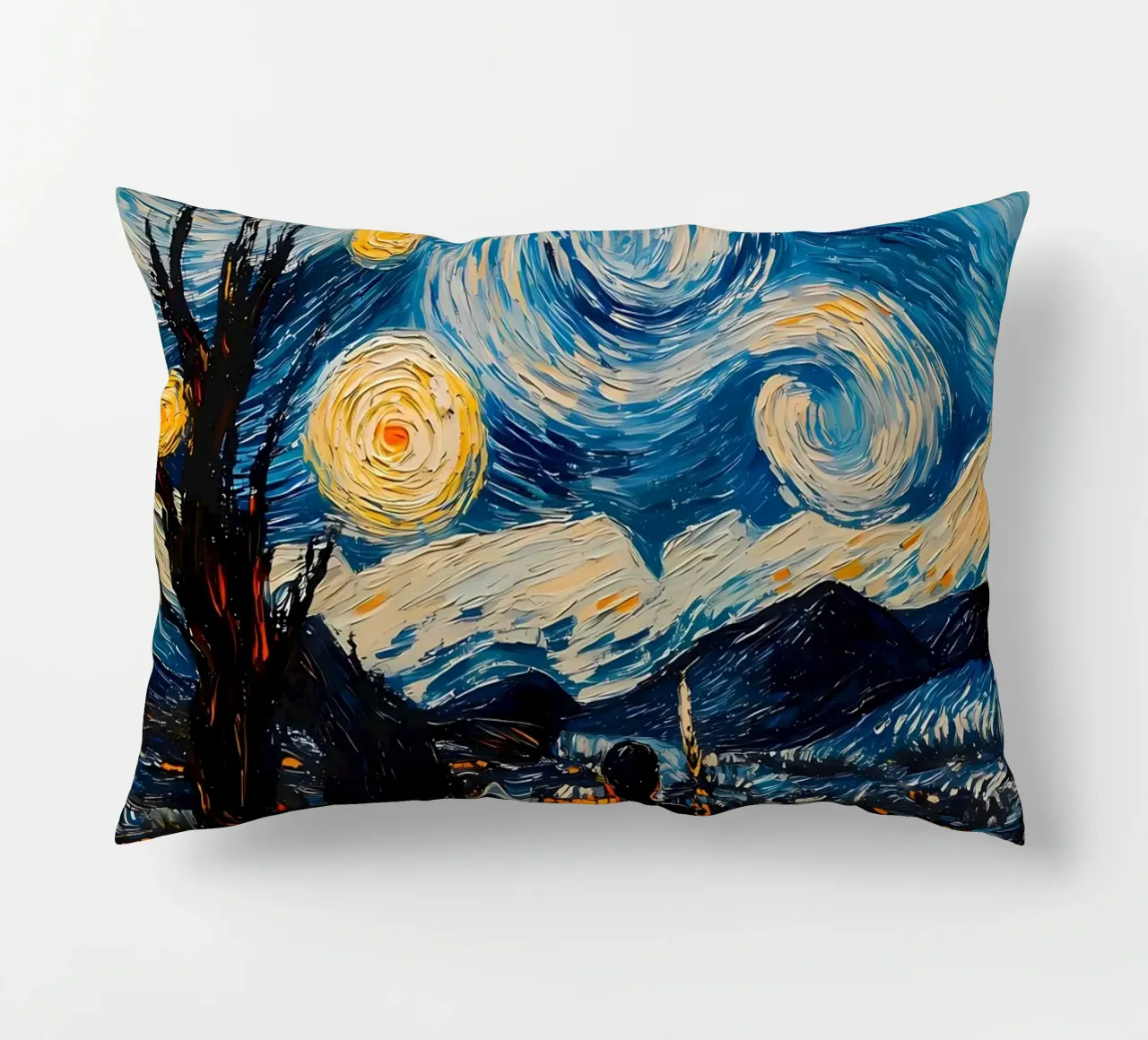 Starry Night Painting decorative cushion by Adrian Patel