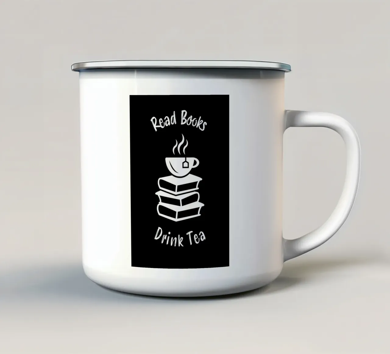 Leggere libri bere tè Regalo tazza in smalto da Aiden Garcia