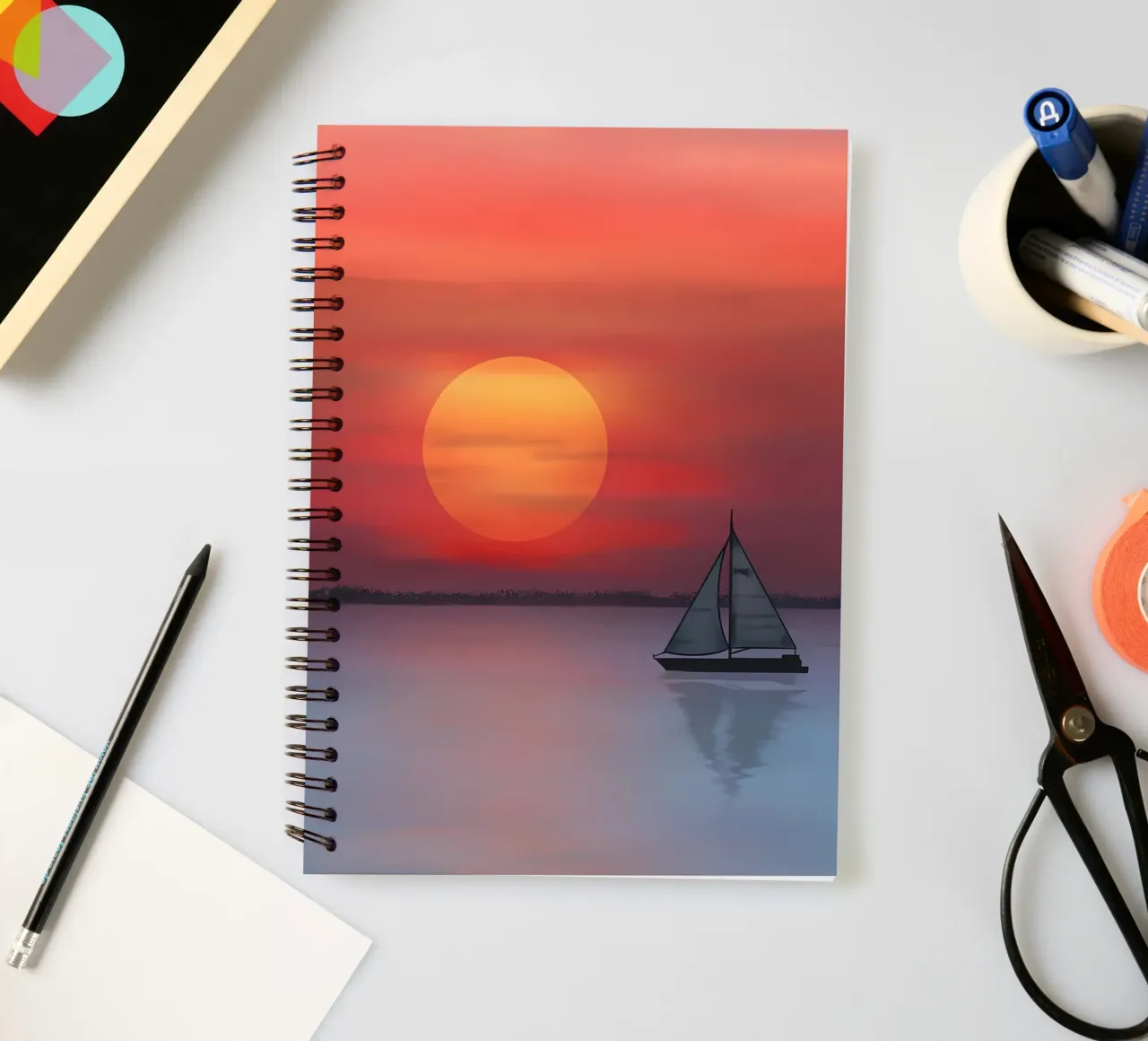 Sunset 3 spiral notebook by Bartosz Powalka