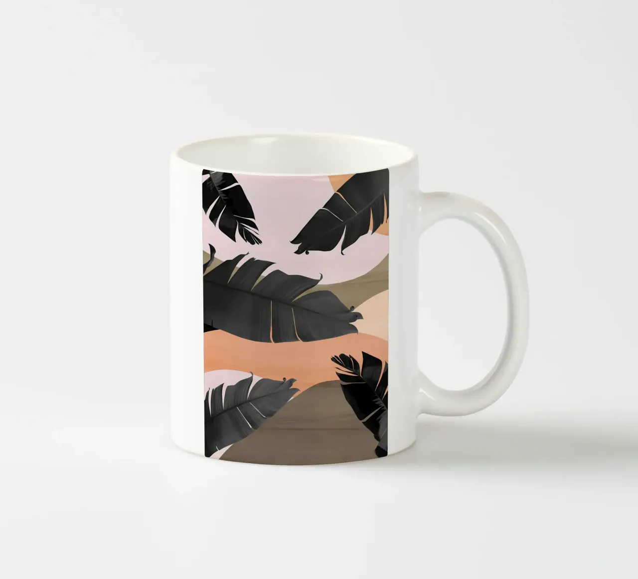 Foglie di banana Astratto 1 tazza in ceramica da Nicholas Campbell