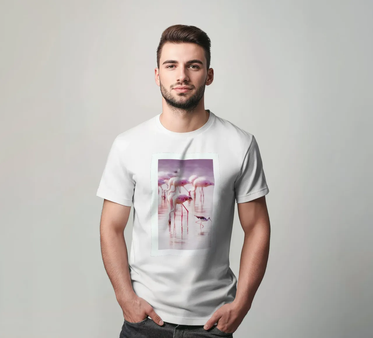 Flamingos in the Shallow t-shirt da Natural Kingdom