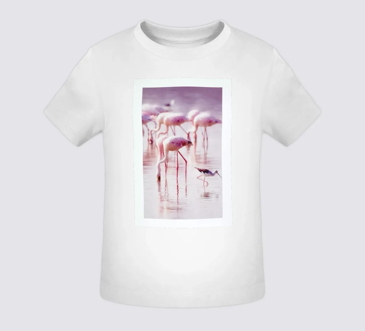 Flamingos in the Shallow maglietta neonato da Natural Kingdom