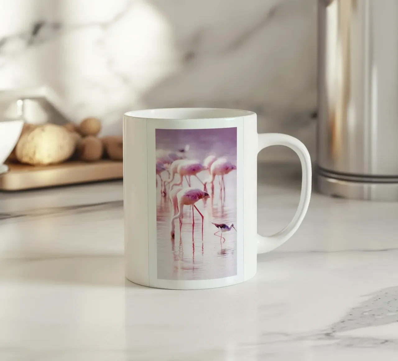 Flamingos in the Shallow tazza in ceramica da Natural Kingdom