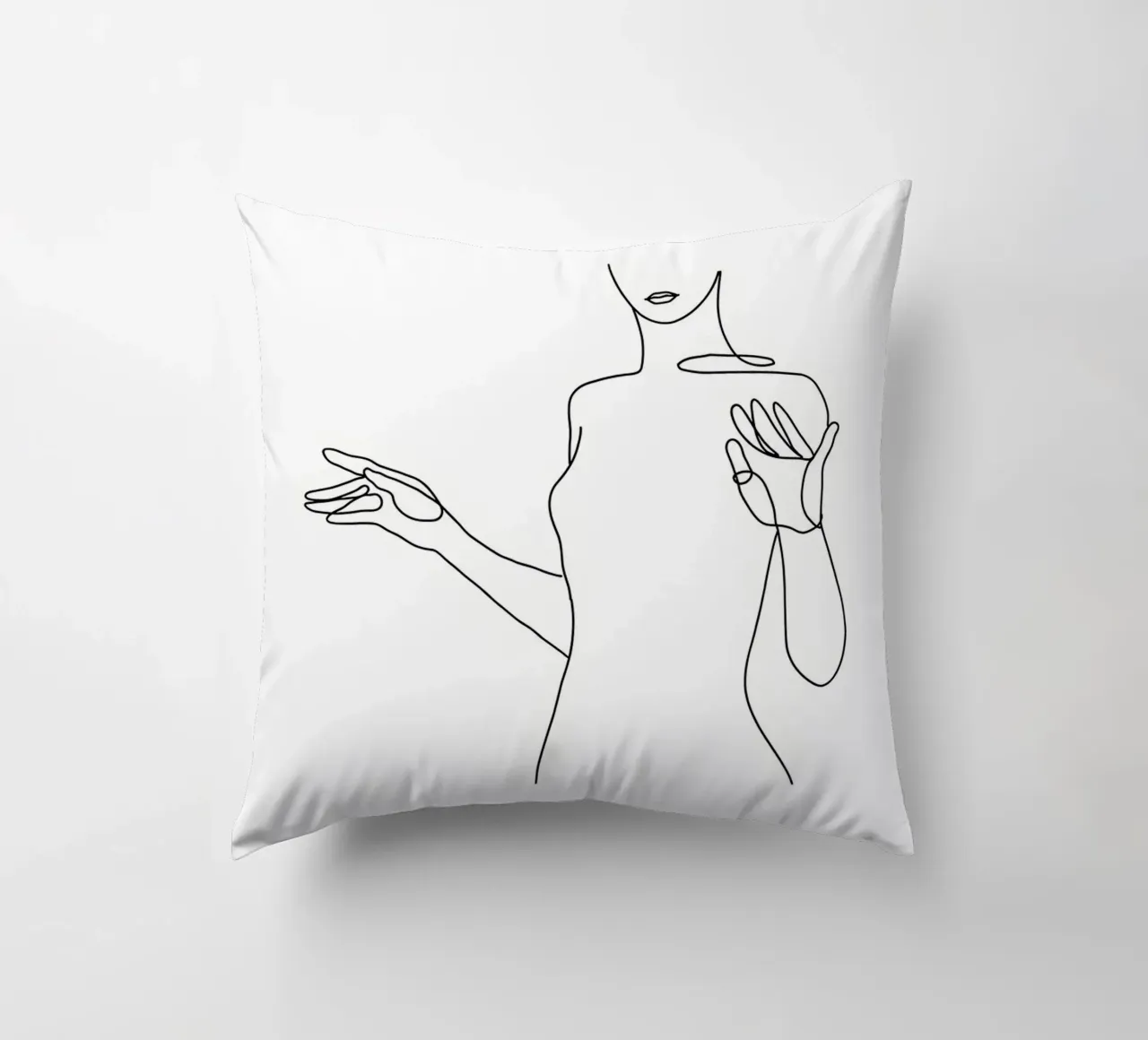 Corpo di donna una linea d'arte cuscino da Aiden Garcia
