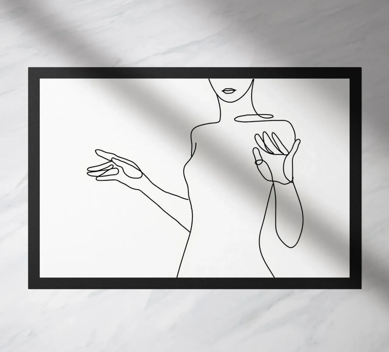 Corpo di donna una linea d'arte zerbino da Aiden Garcia