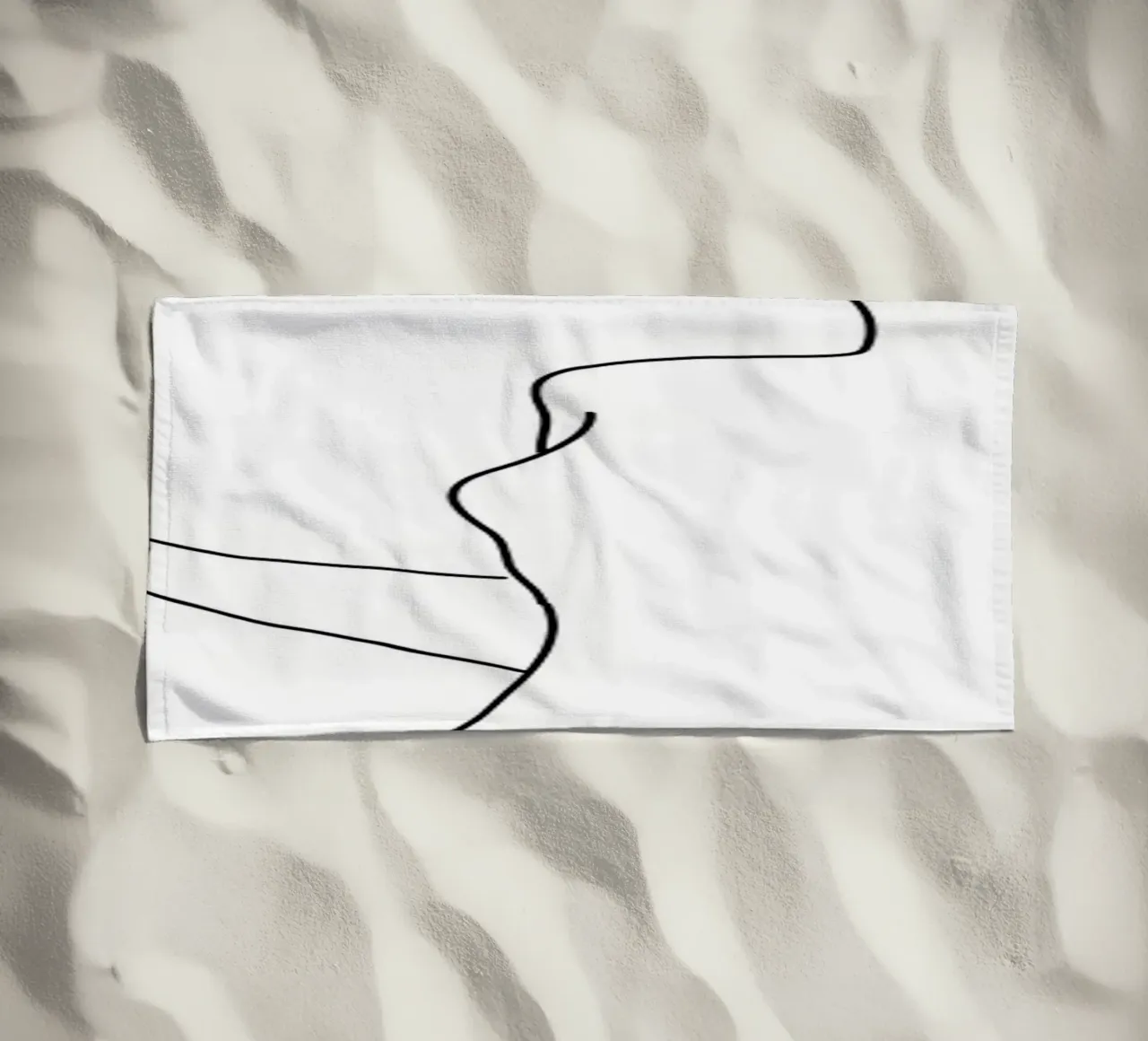 Corpo di donna una linea d'arte telo mare da Aiden Garcia