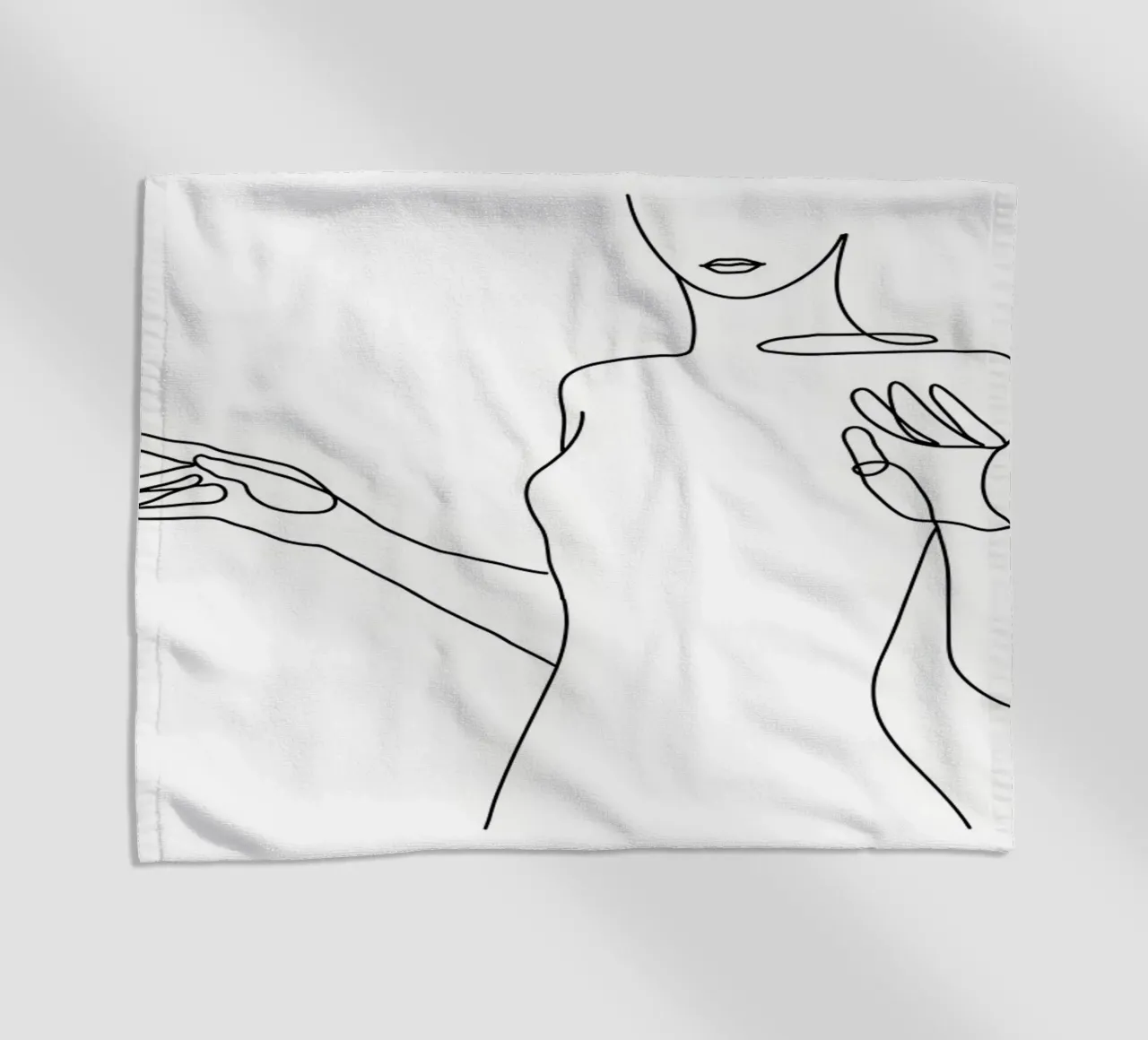 Corpo di donna una linea d'arte telo mare da Aiden Garcia
