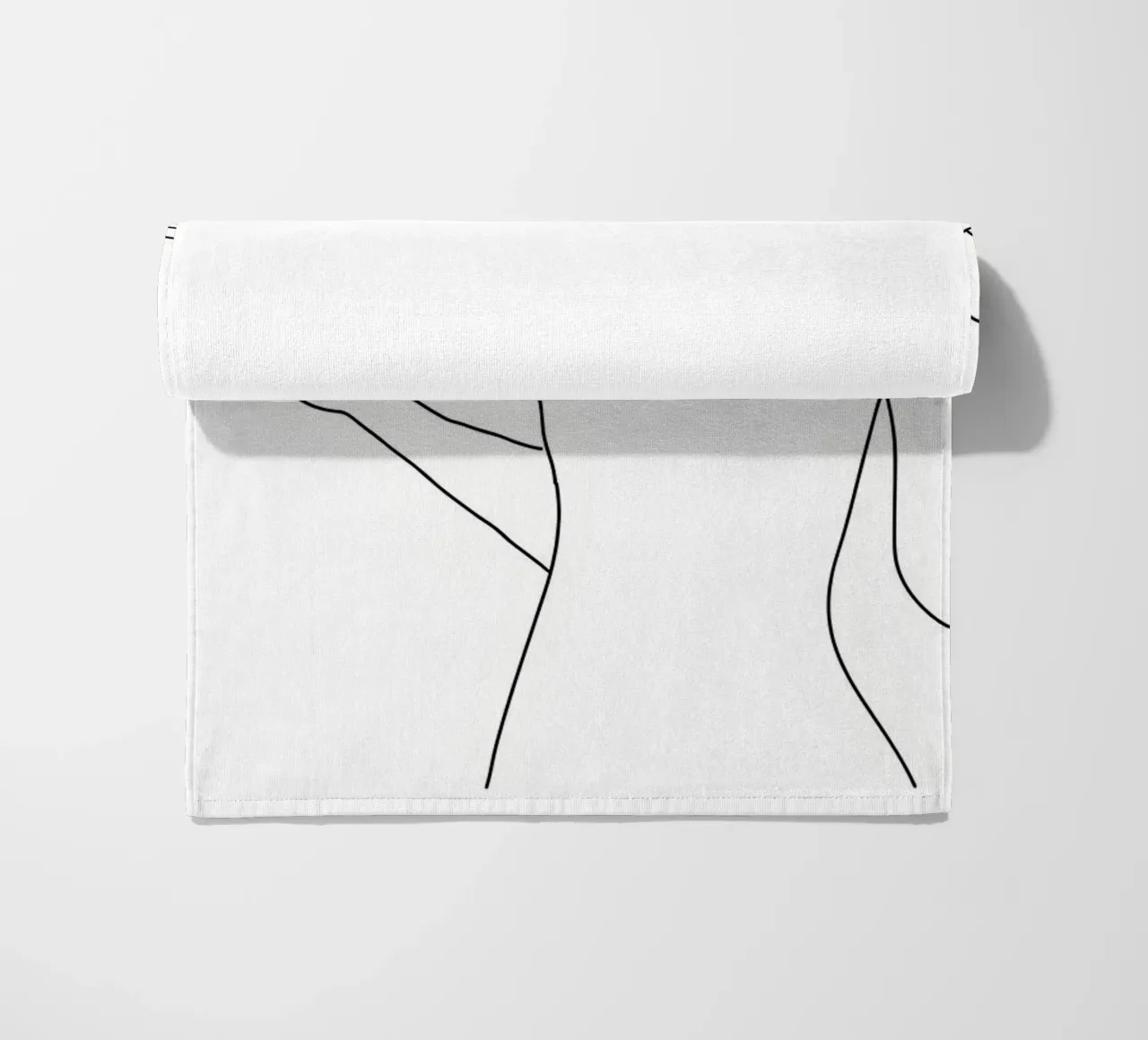 Corpo di donna una linea d'arte telo mare da Aiden Garcia