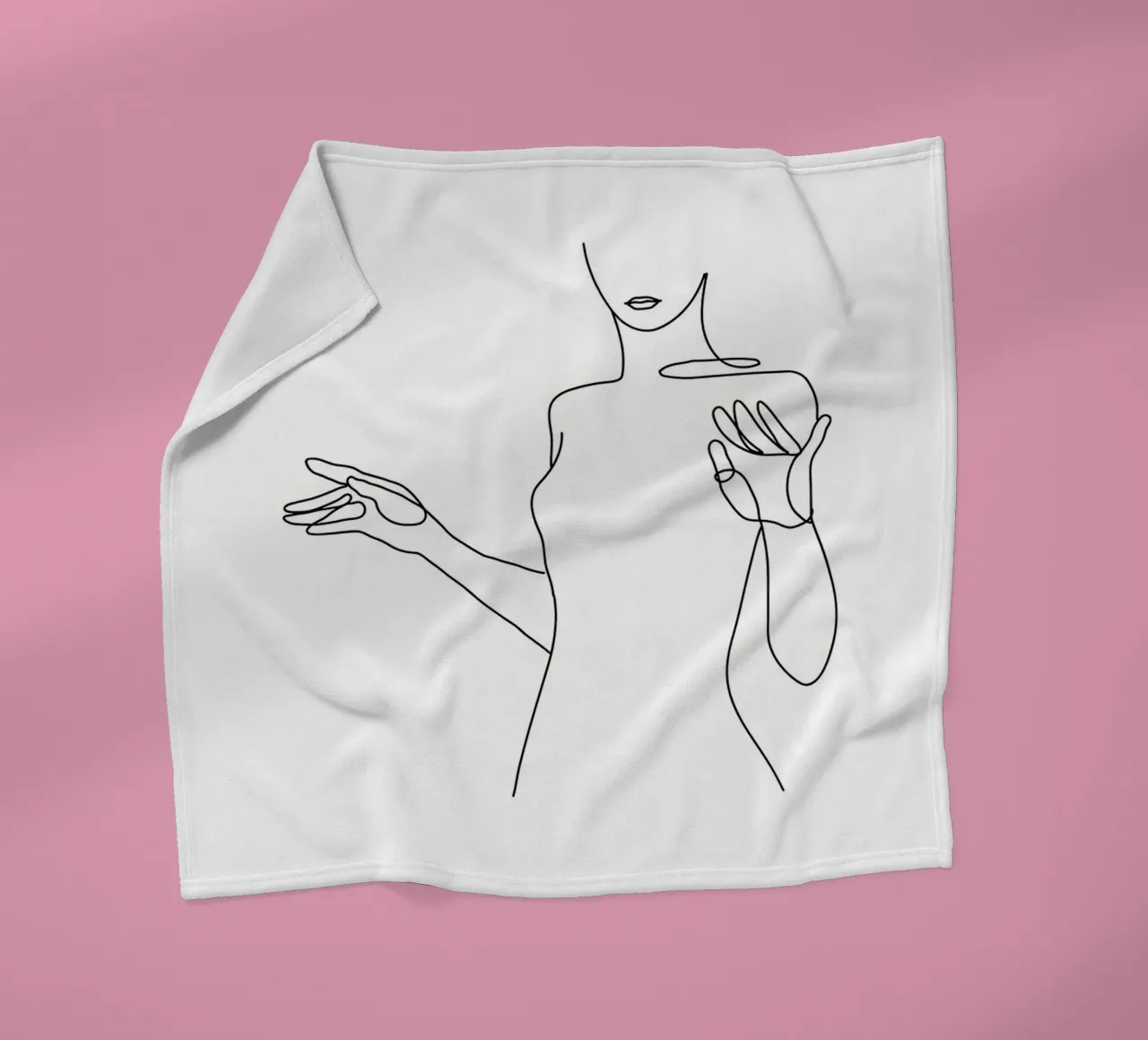 Corpo di donna una linea d'arte coperta in pile da Aiden Garcia