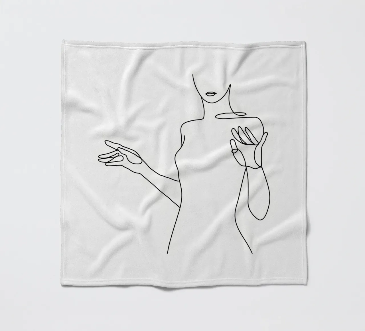 Corpo di donna una linea d'arte coperta in pile da Aiden Garcia