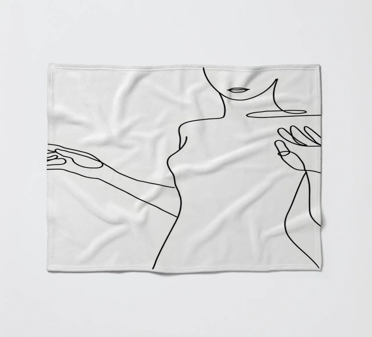 Corpo di donna una linea d'arte coperta in pile da Aiden Garcia