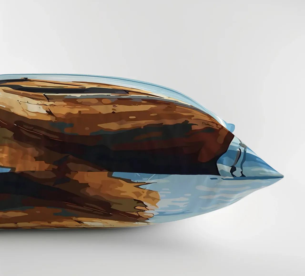 Barca di legno su acque calme cuscino da Bartosz Powalka