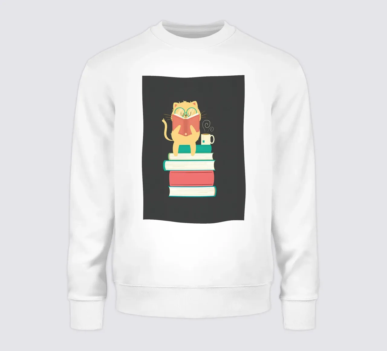 Gato Lector Libro Divertido sudadera de Aiden Garcia