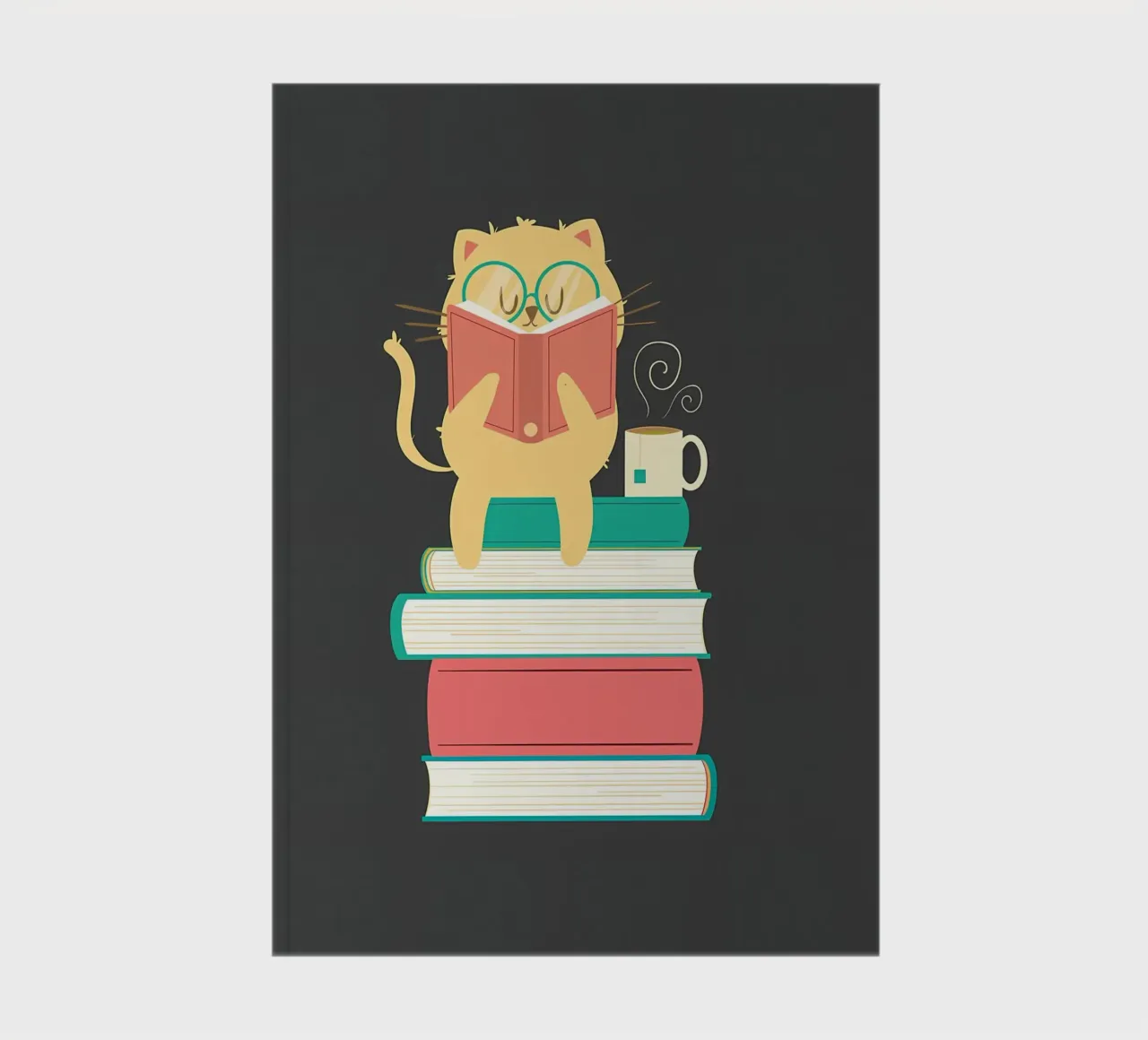 Reading Cat Funny Book notebook by Aiden Garcia