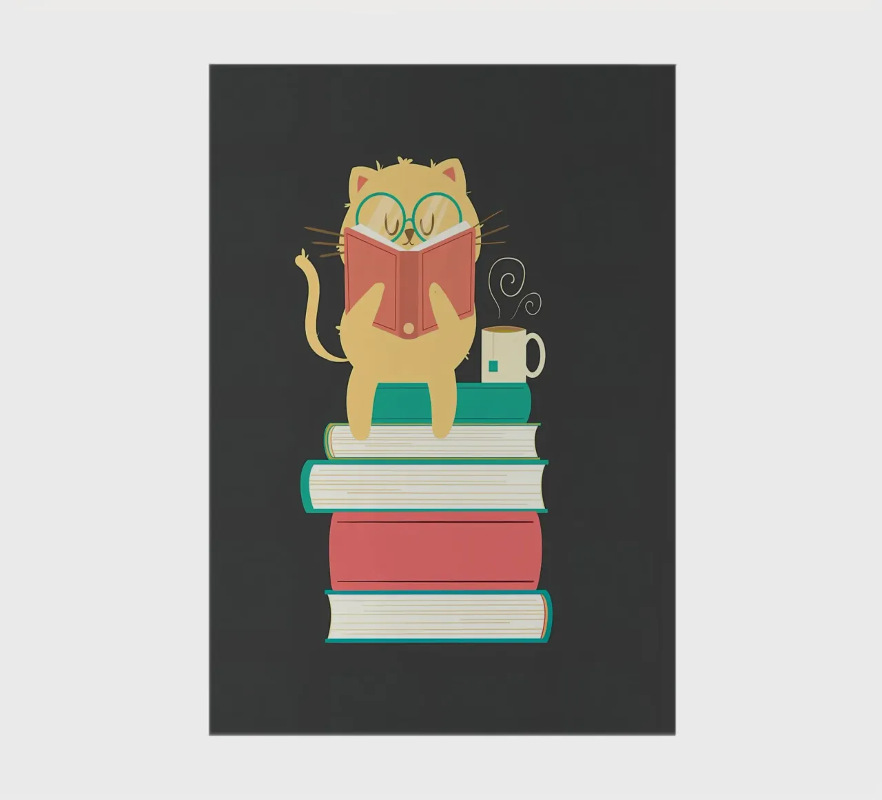 Reading Cat Funny Book notebook by Aiden Garcia