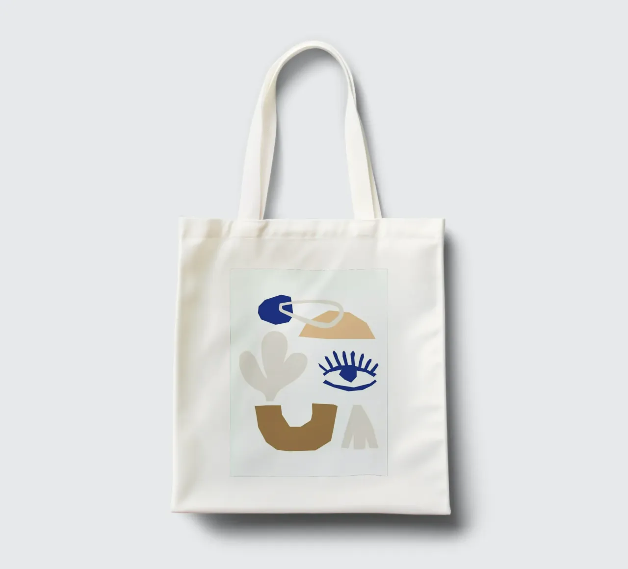 Abstract Shapes No 2 borsa in juta da KRUTH DESIGN