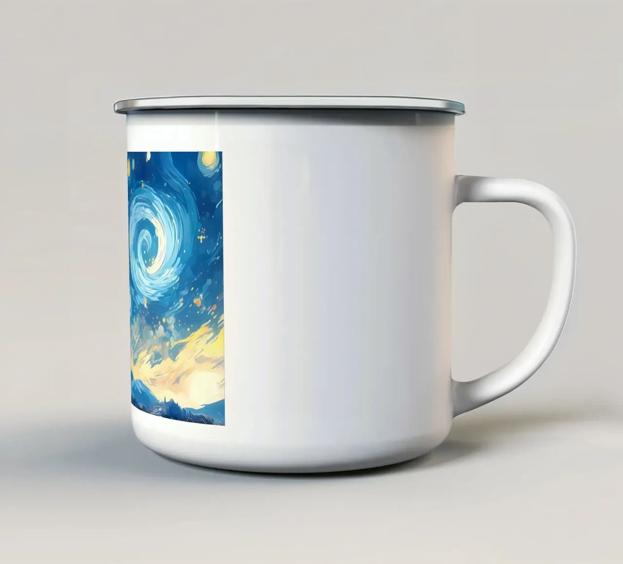 Notte stellata di Van Gogh tazza in smalto da Adrian Patel