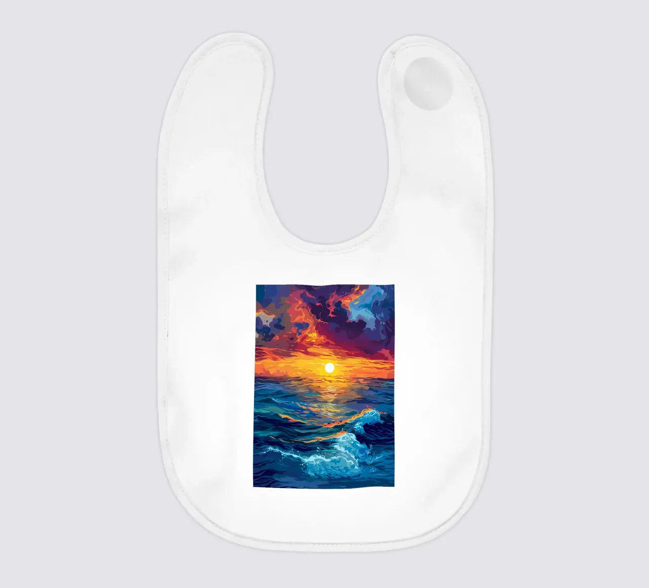 Paesaggio con tramonto sull'oceano bavaglino da Bartosz Powalka