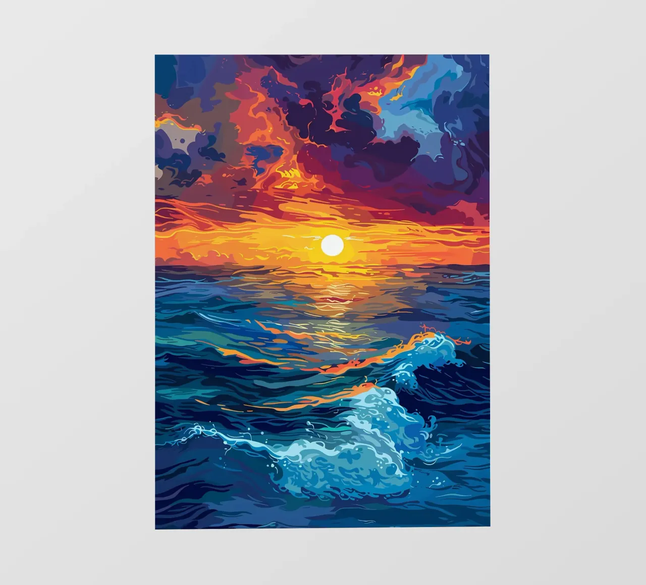 Paesaggio con tramonto sull'oceano pellicola backlit da Bartosz Powalka
