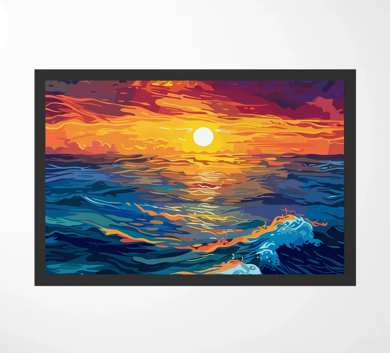 Paesaggio con tramonto sull'oceano zerbino da Bartosz Powalka
